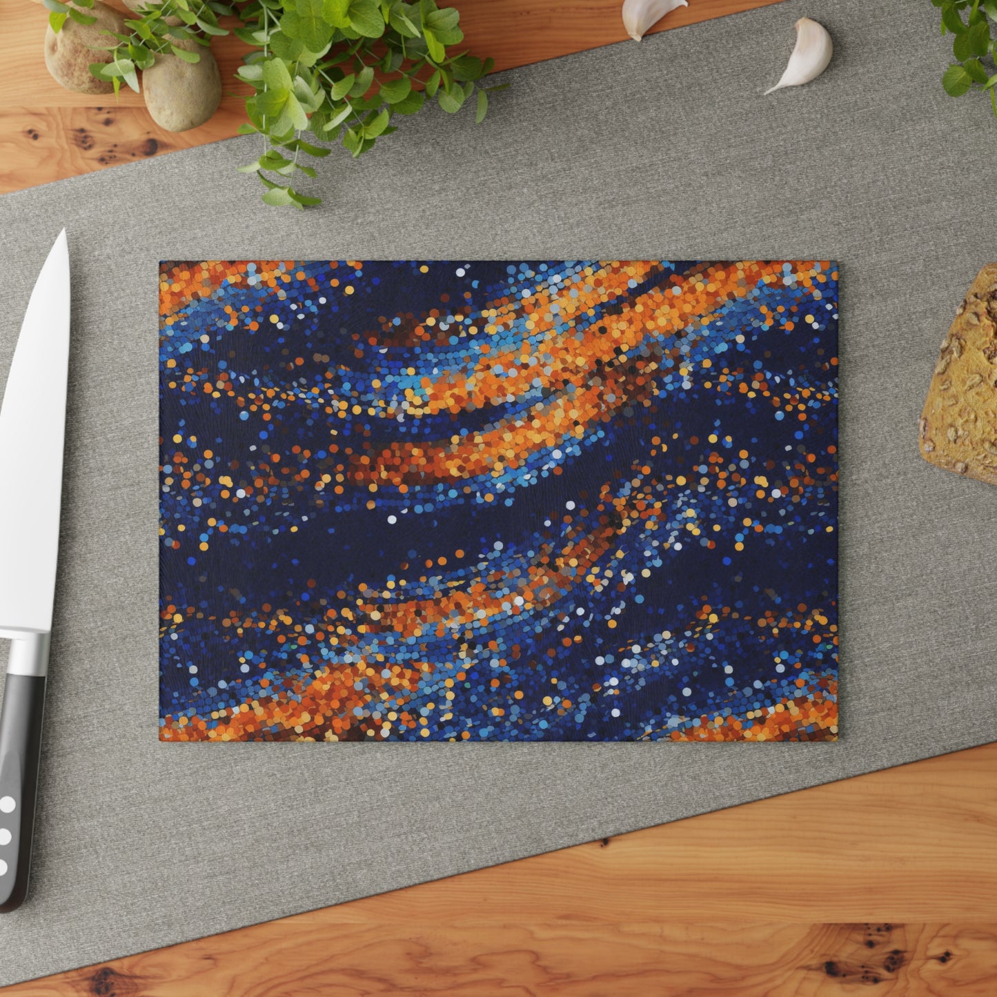 Goldfish in Water Mosaic Glass Cutting Board