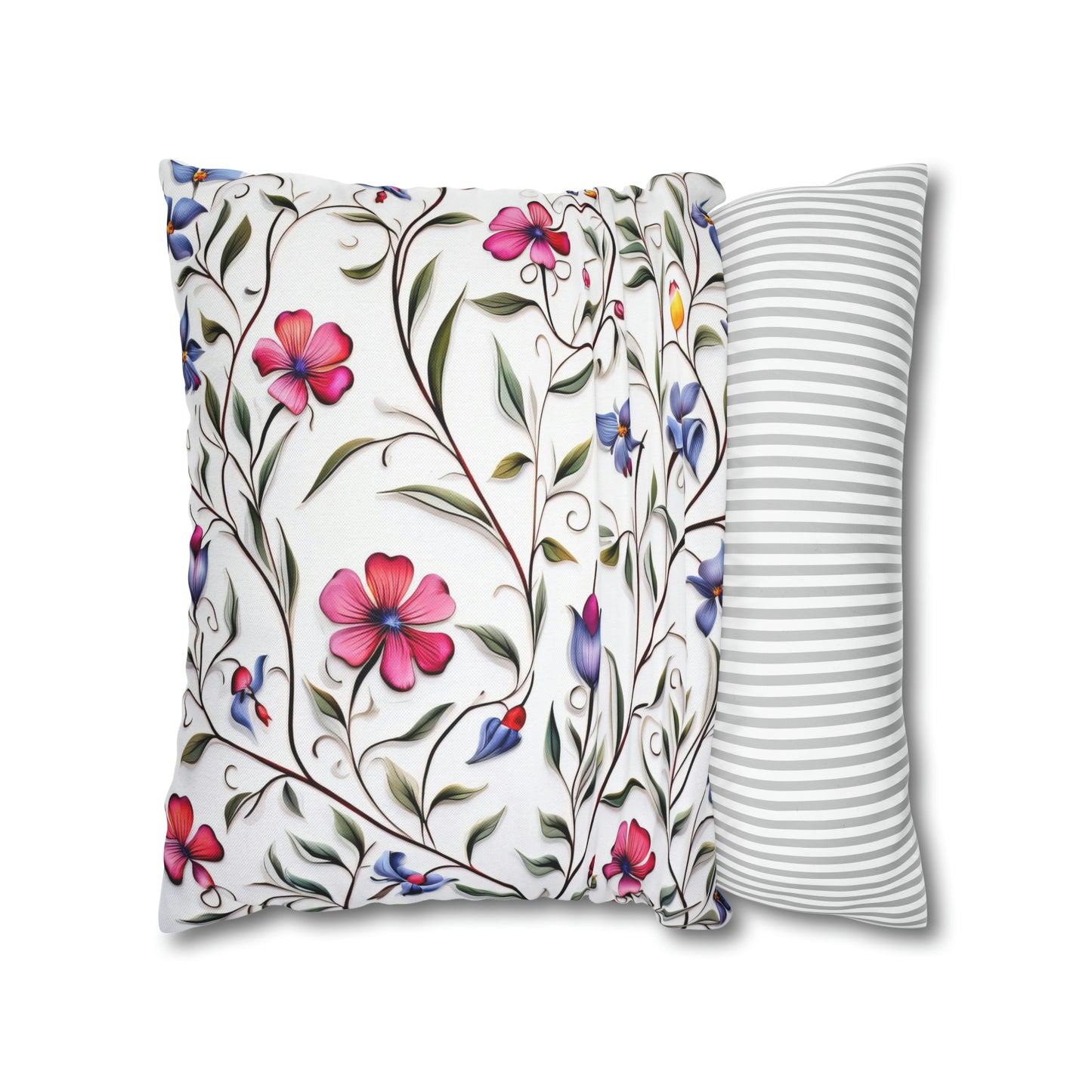 Fancy Flowers Square Pillow Case