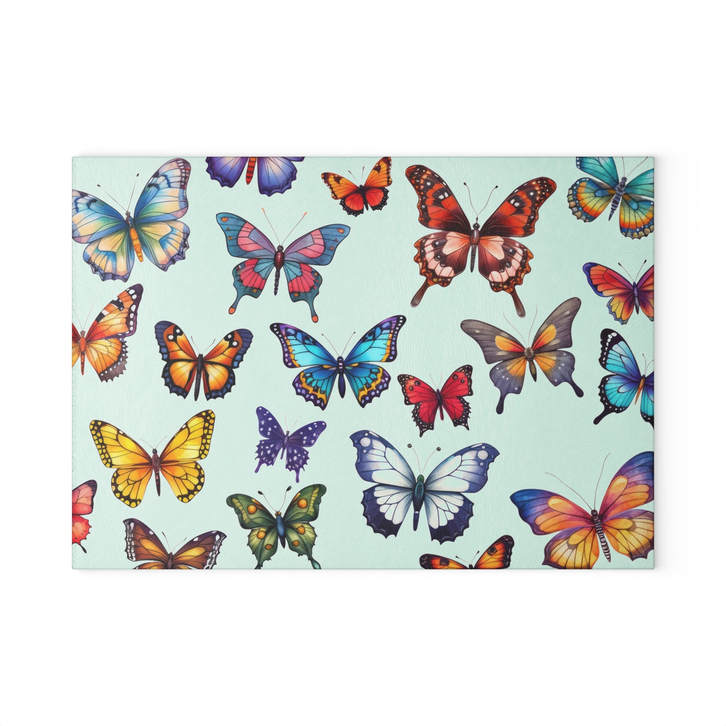 Butterfly Whimsy Glass Cutting Board