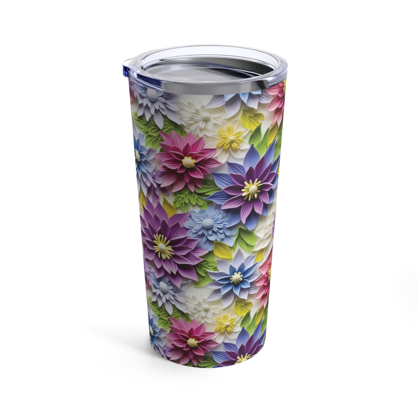 Sculpted Passionflower Tumbler 20oz