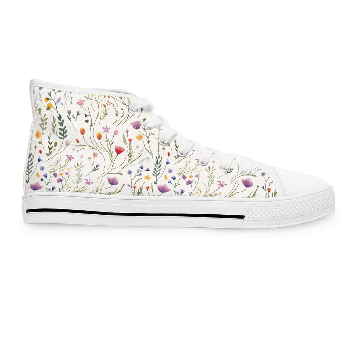 Dainty Wildflowers Women's High Top Sneakers