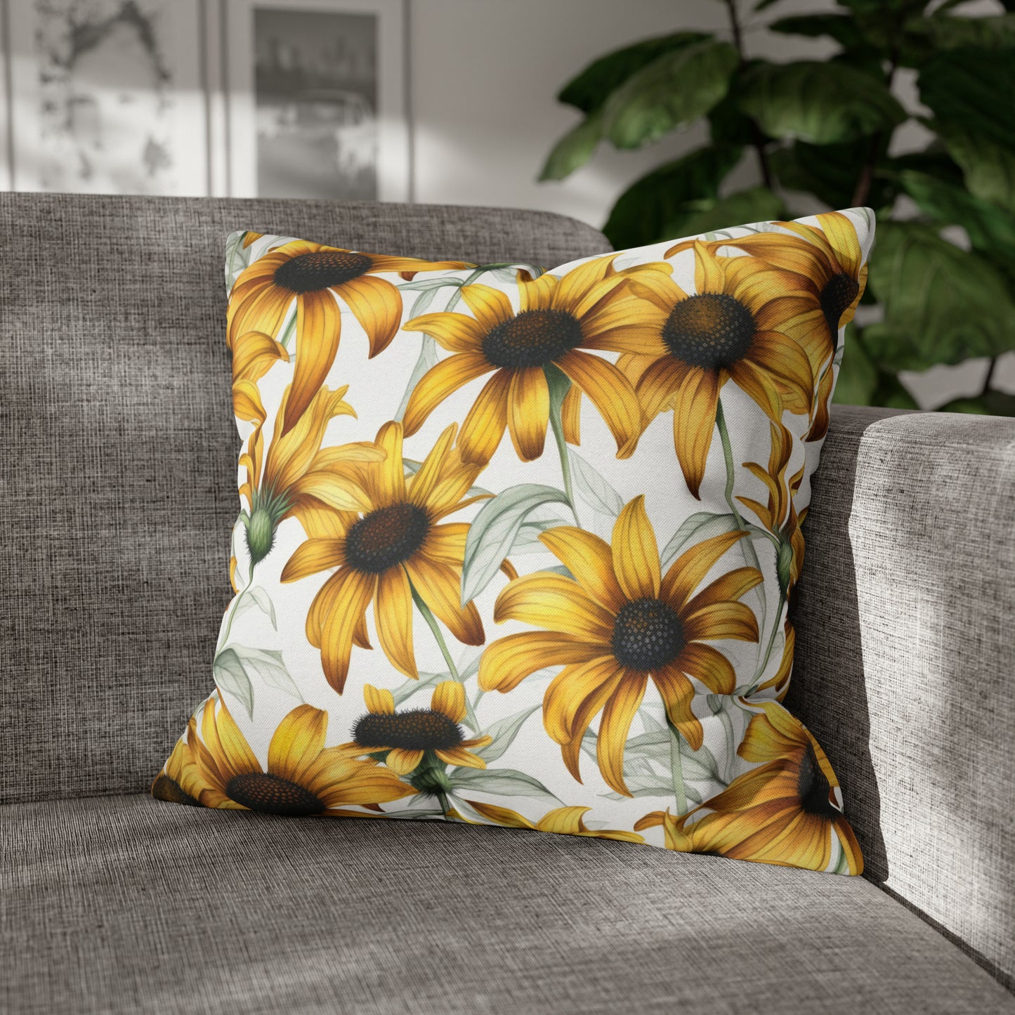 Sunflowers Square Pillow Case