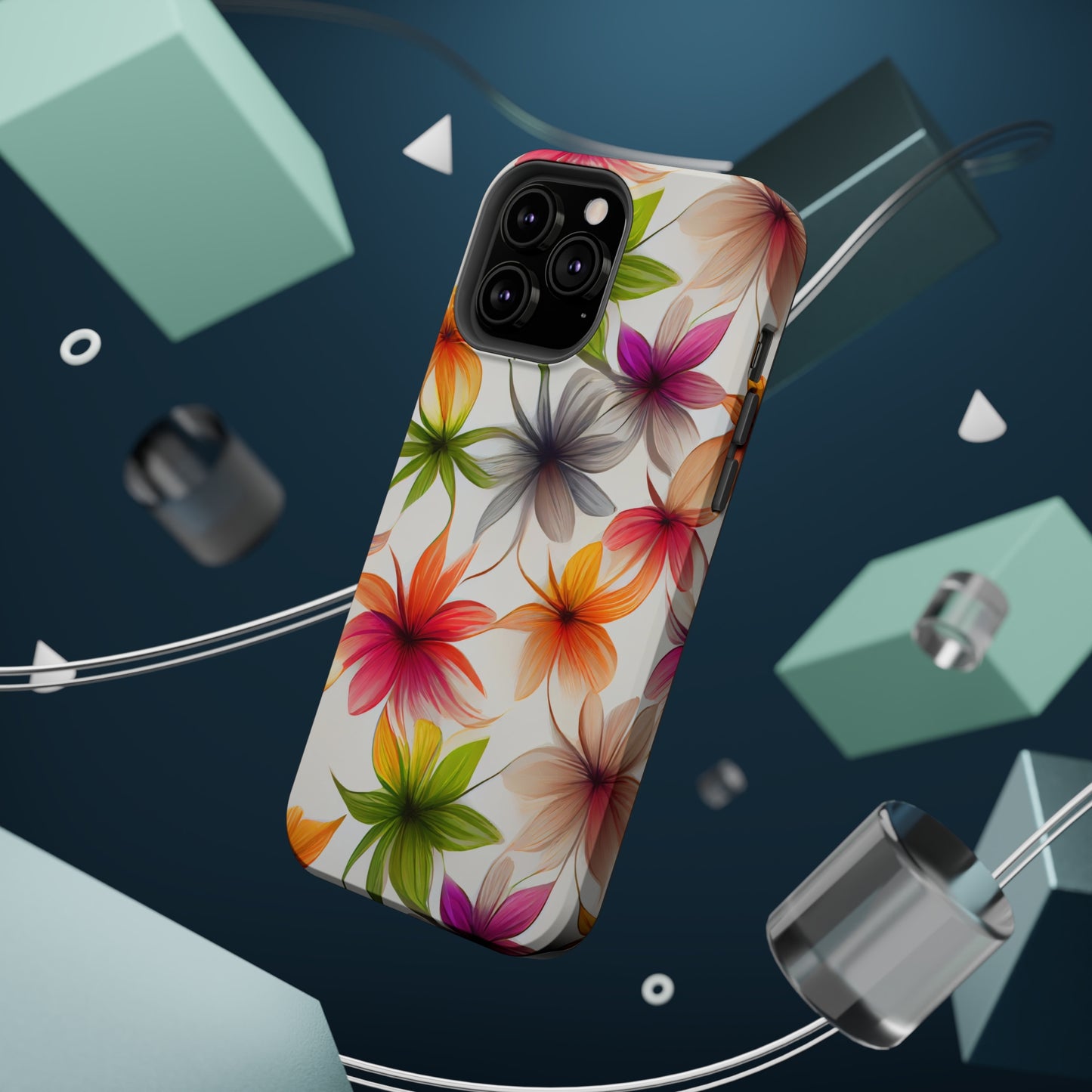 Floral Burst MagSafe Tough iPhone Case