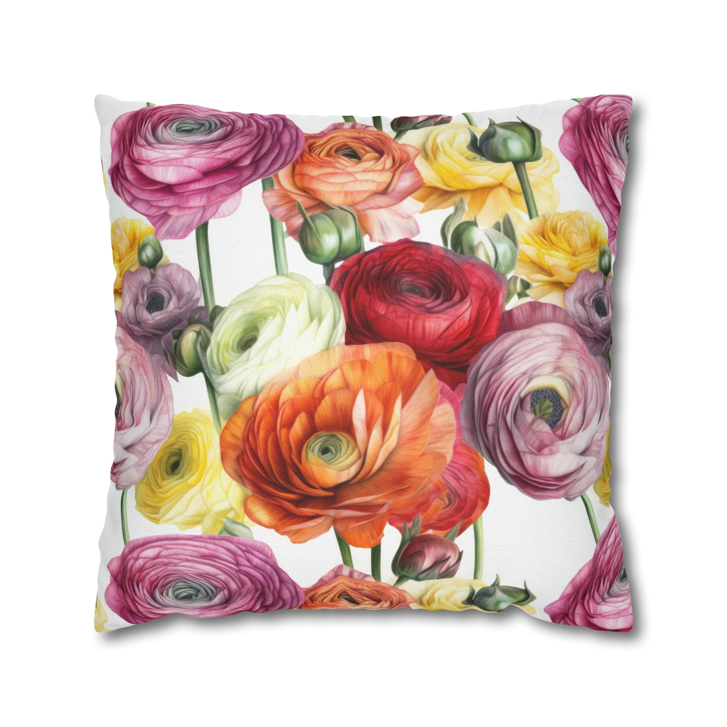 Ranunculus Square Pillow Case