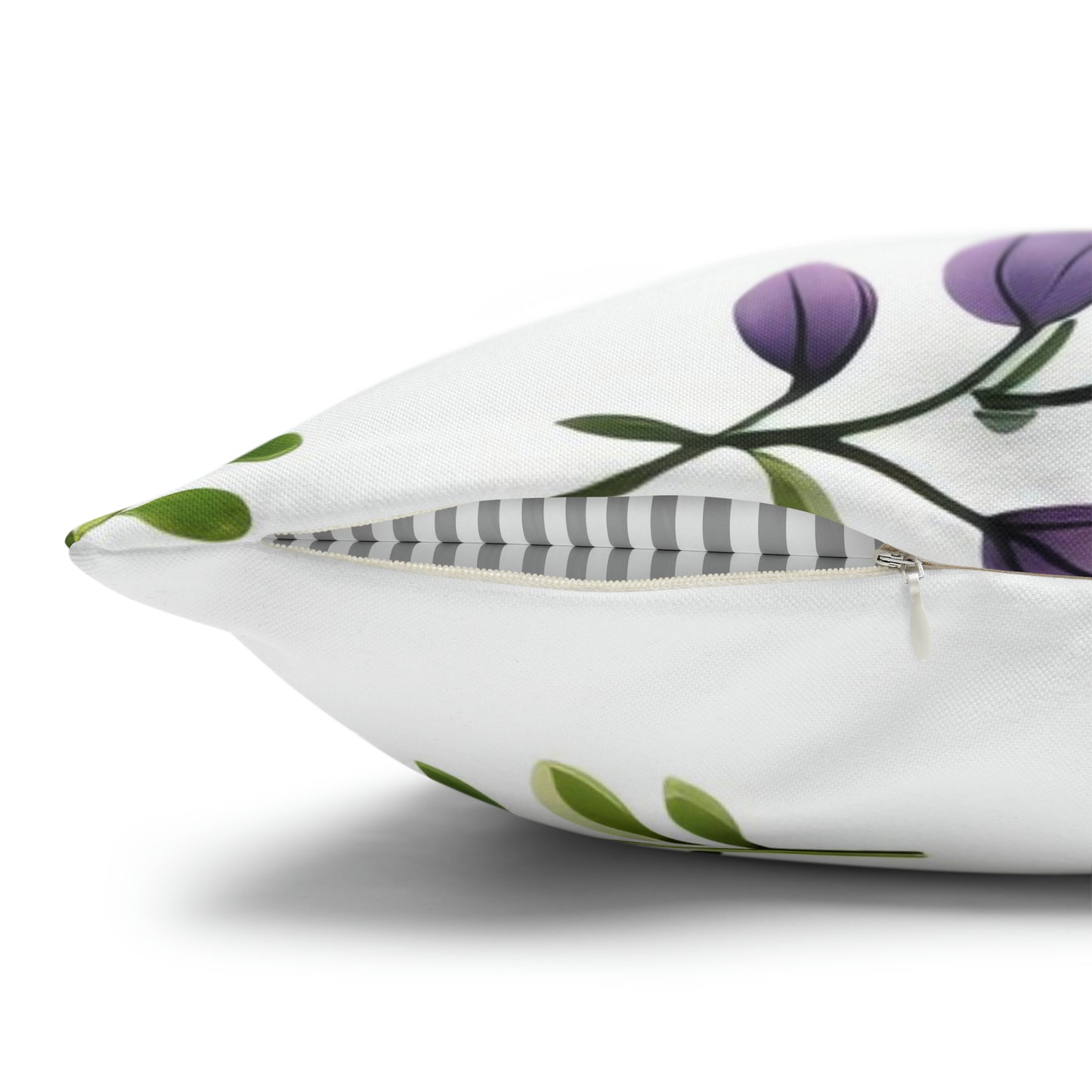 Dainty Purple Wildflowers Square Pillow Case