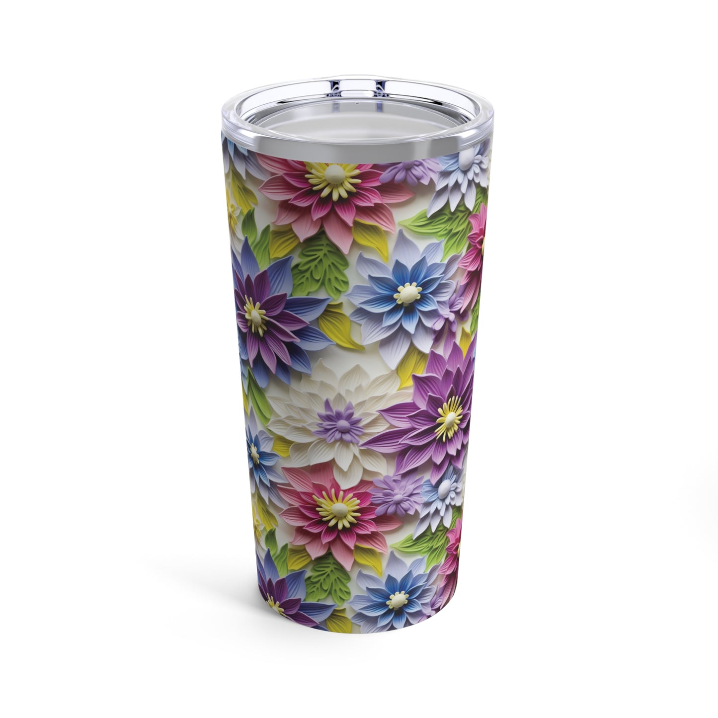 Sculpted Passionflower Tumbler 20oz