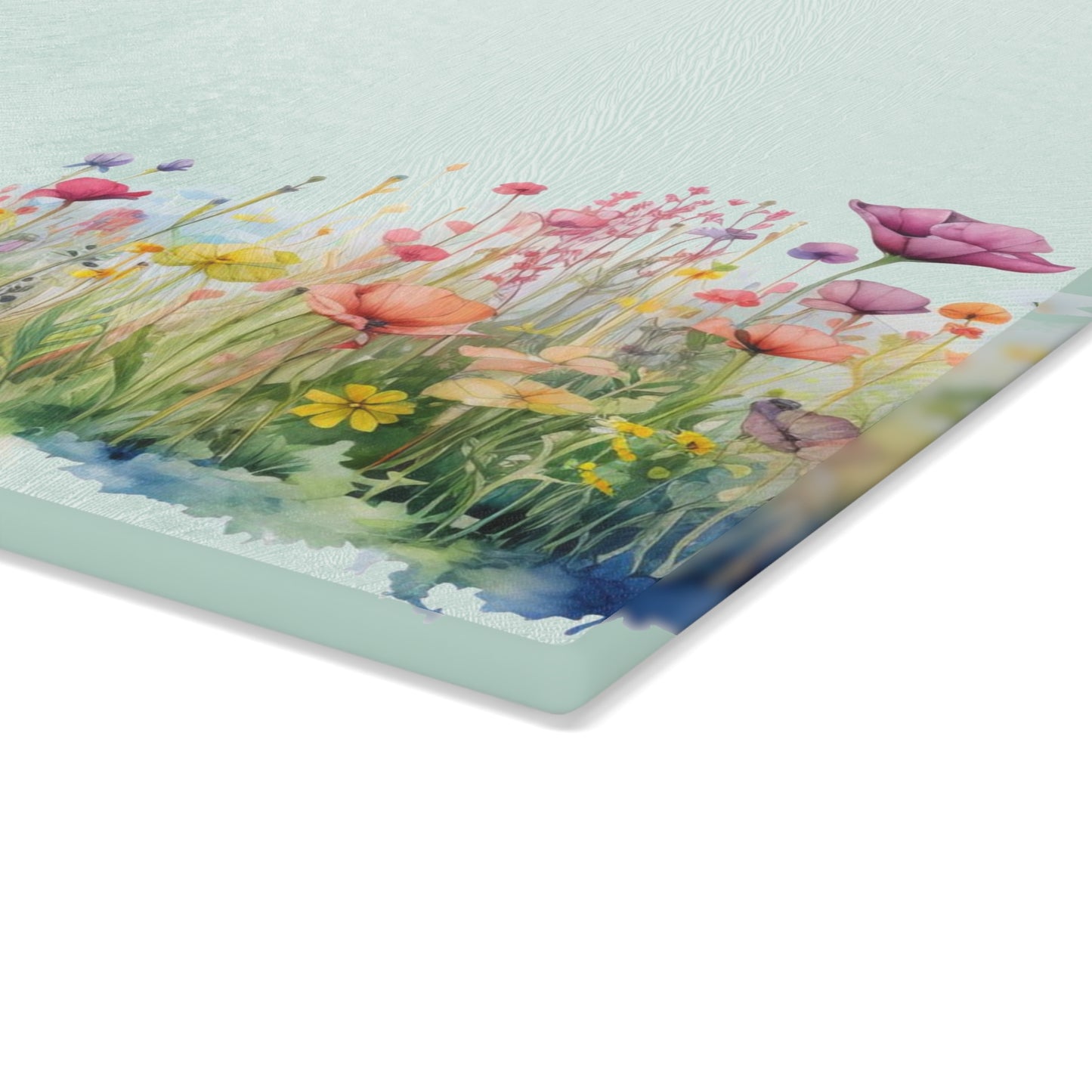 Meadow Wildflowers Glass Cutting Board