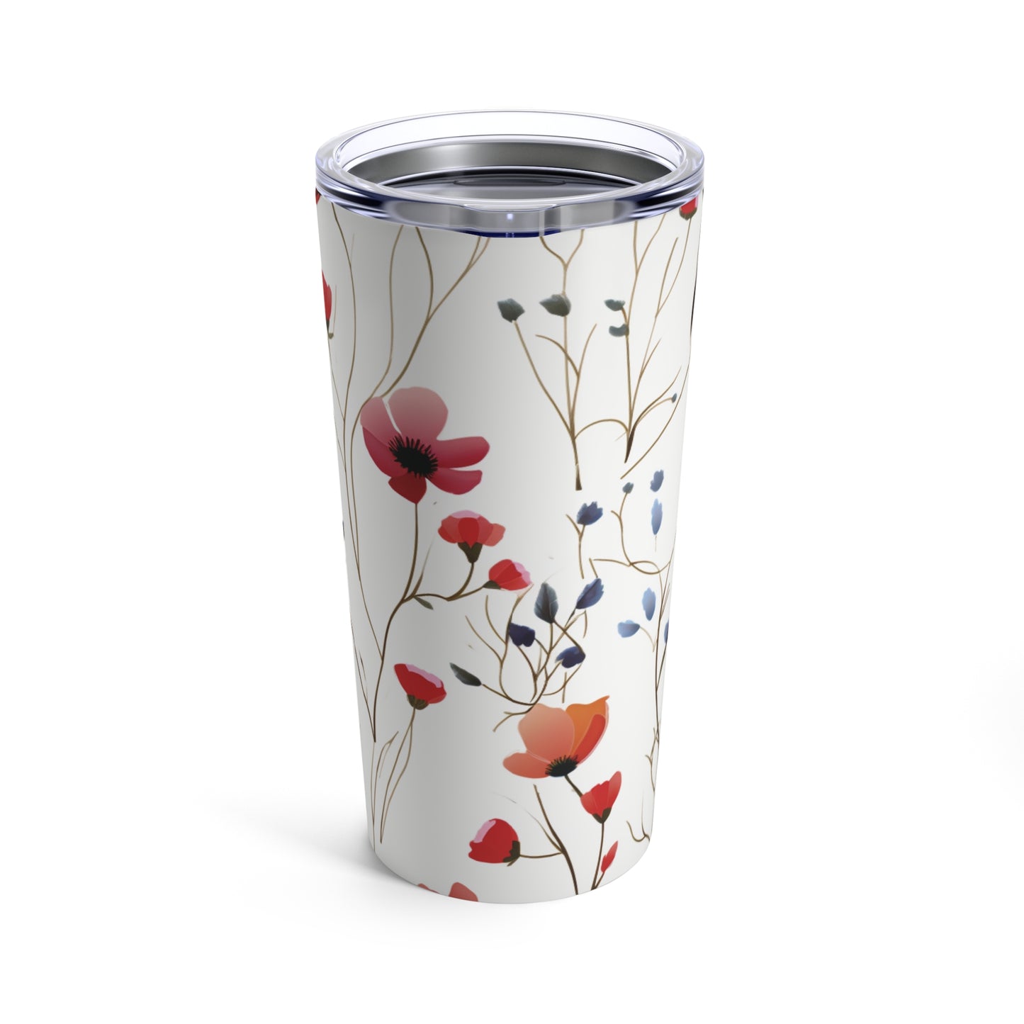 Coral Wildflowers Tumbler 20oz