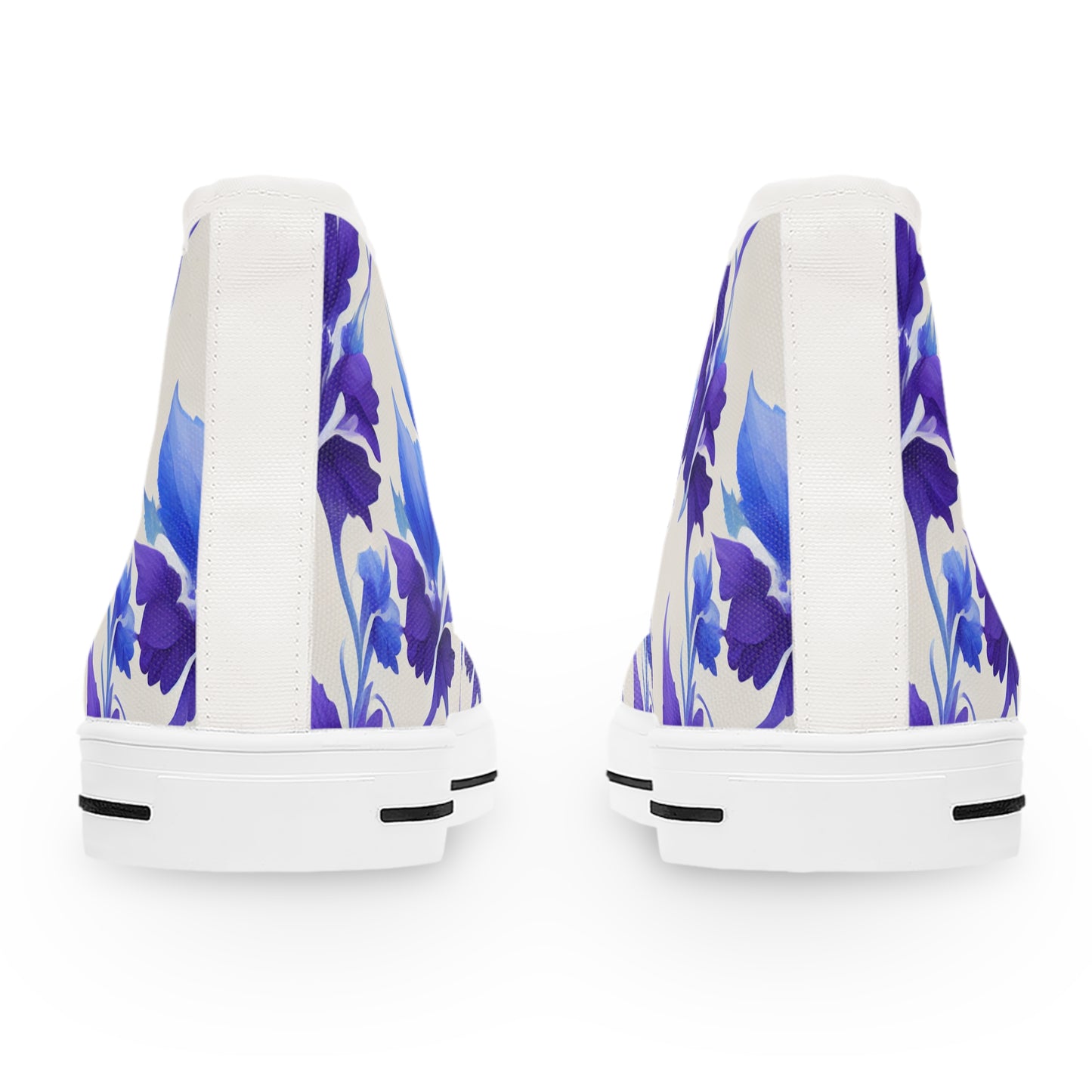Purple Floral Women's High Top Sneakers