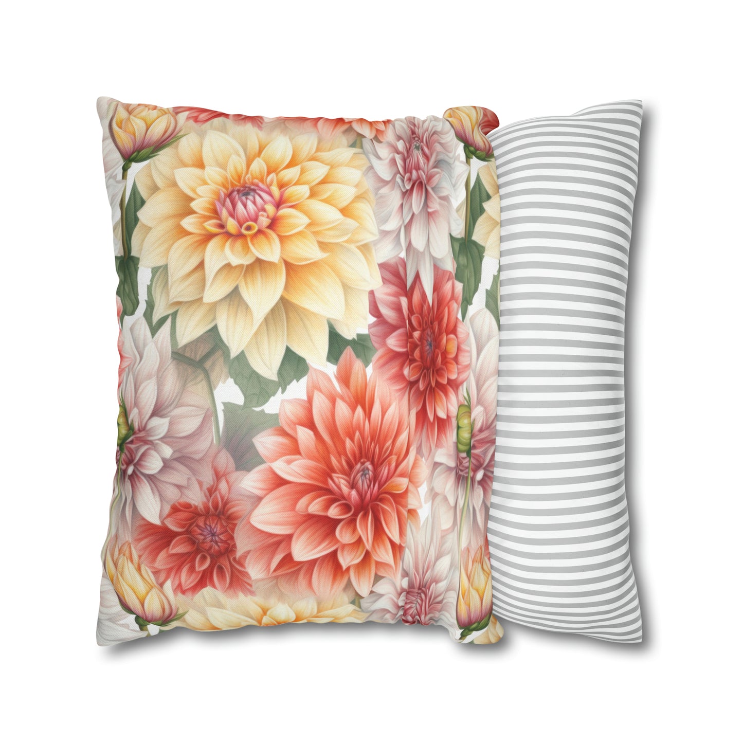 Dahlias Square Pillow Case