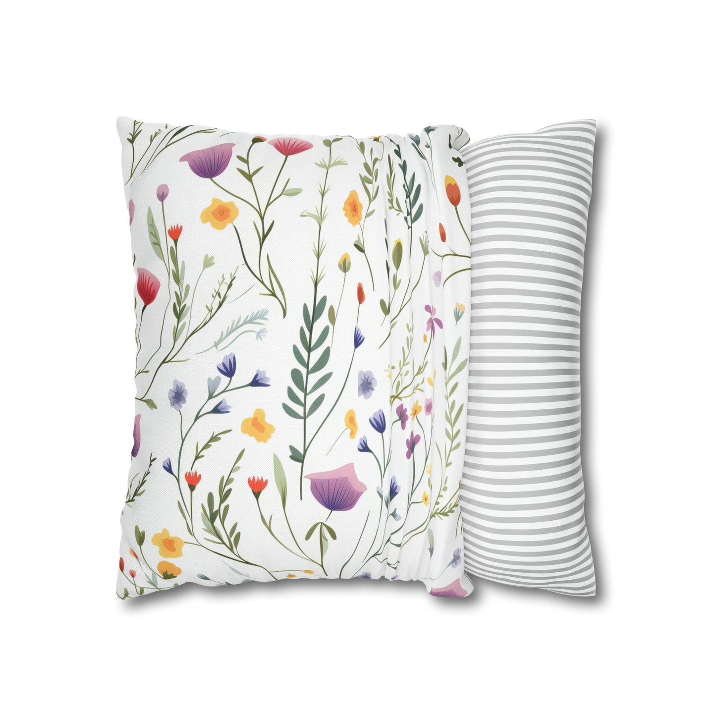 Dainty Wildflowers Square Pillow Case