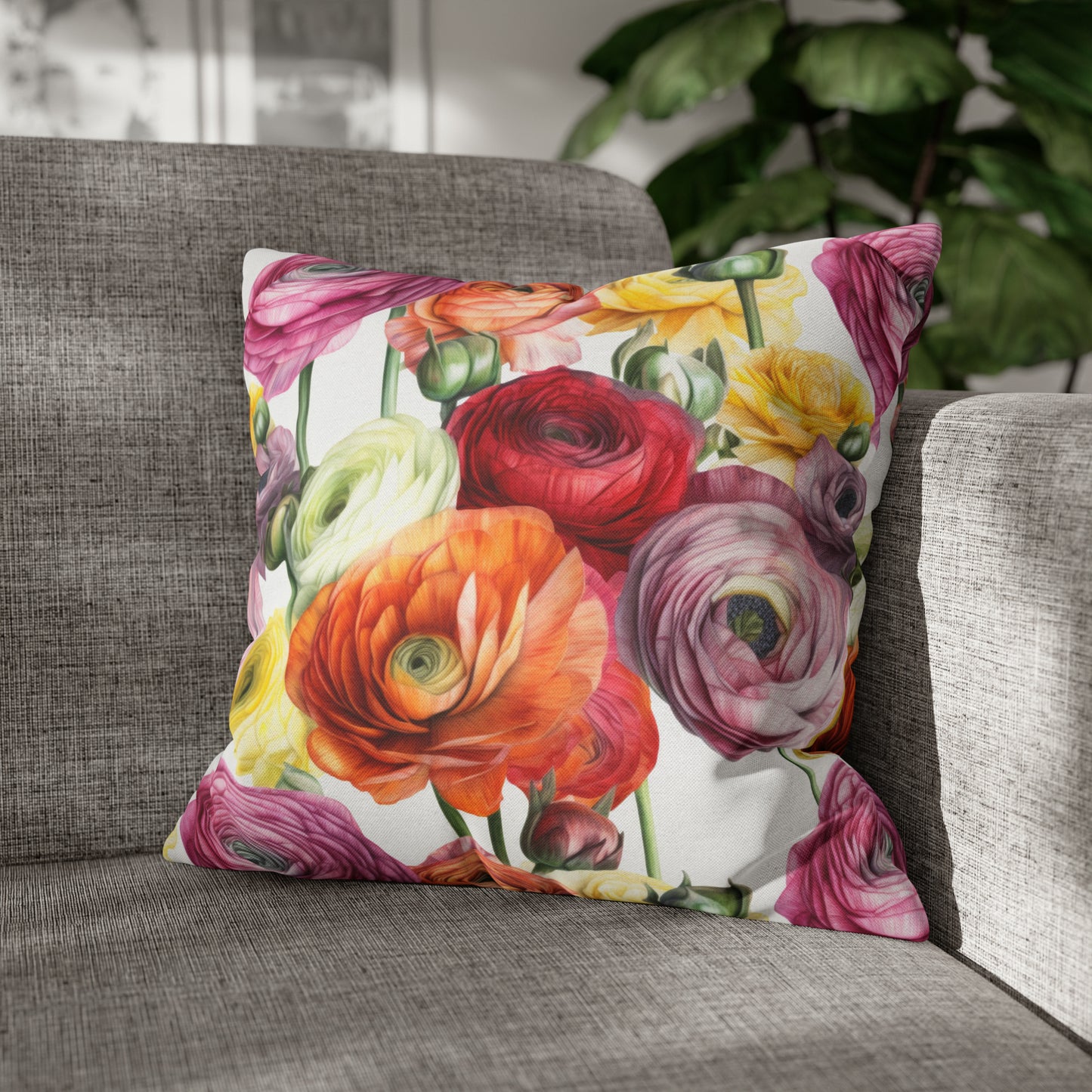 Ranunculus Square Pillow Case