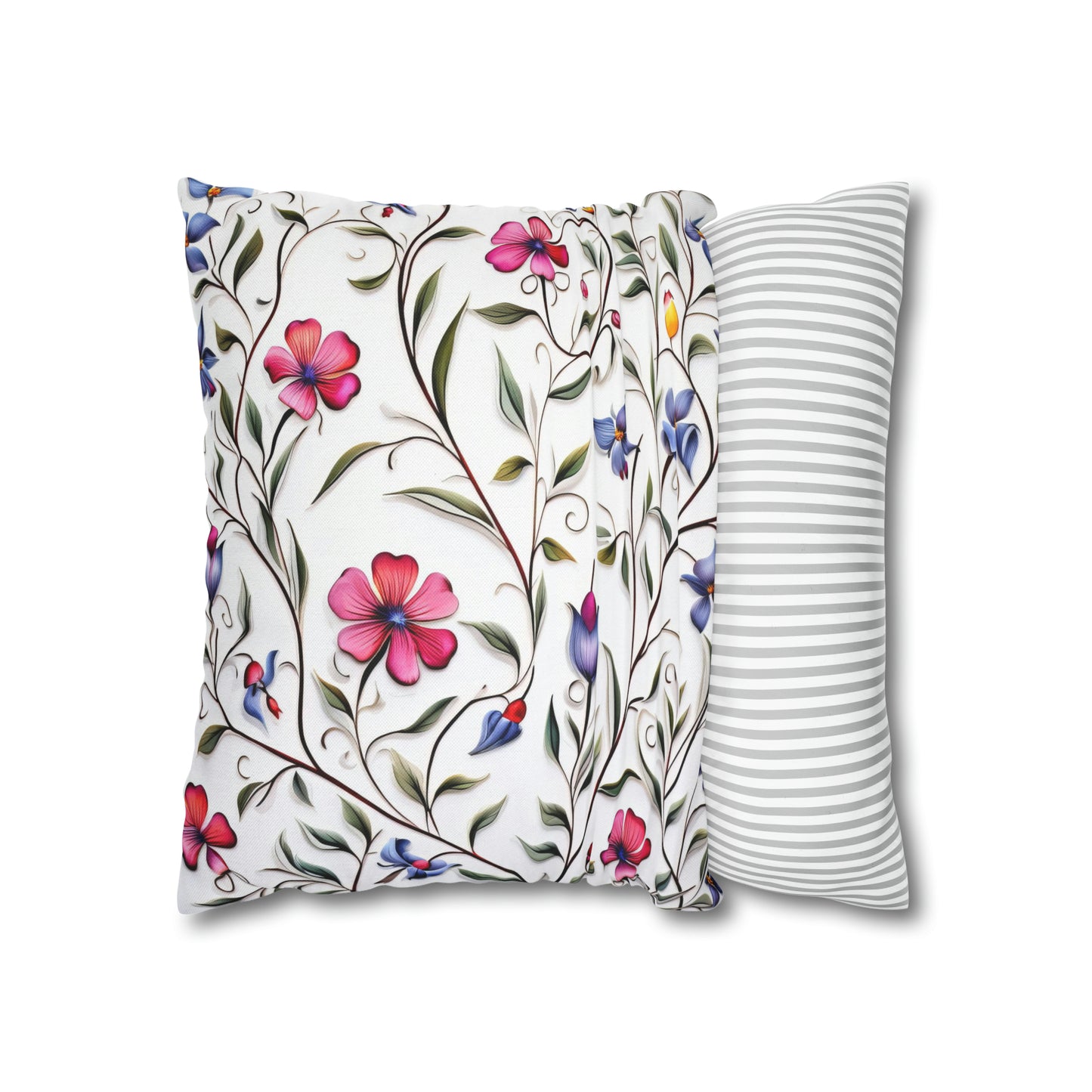 Fancy Flowers Square Pillow Case