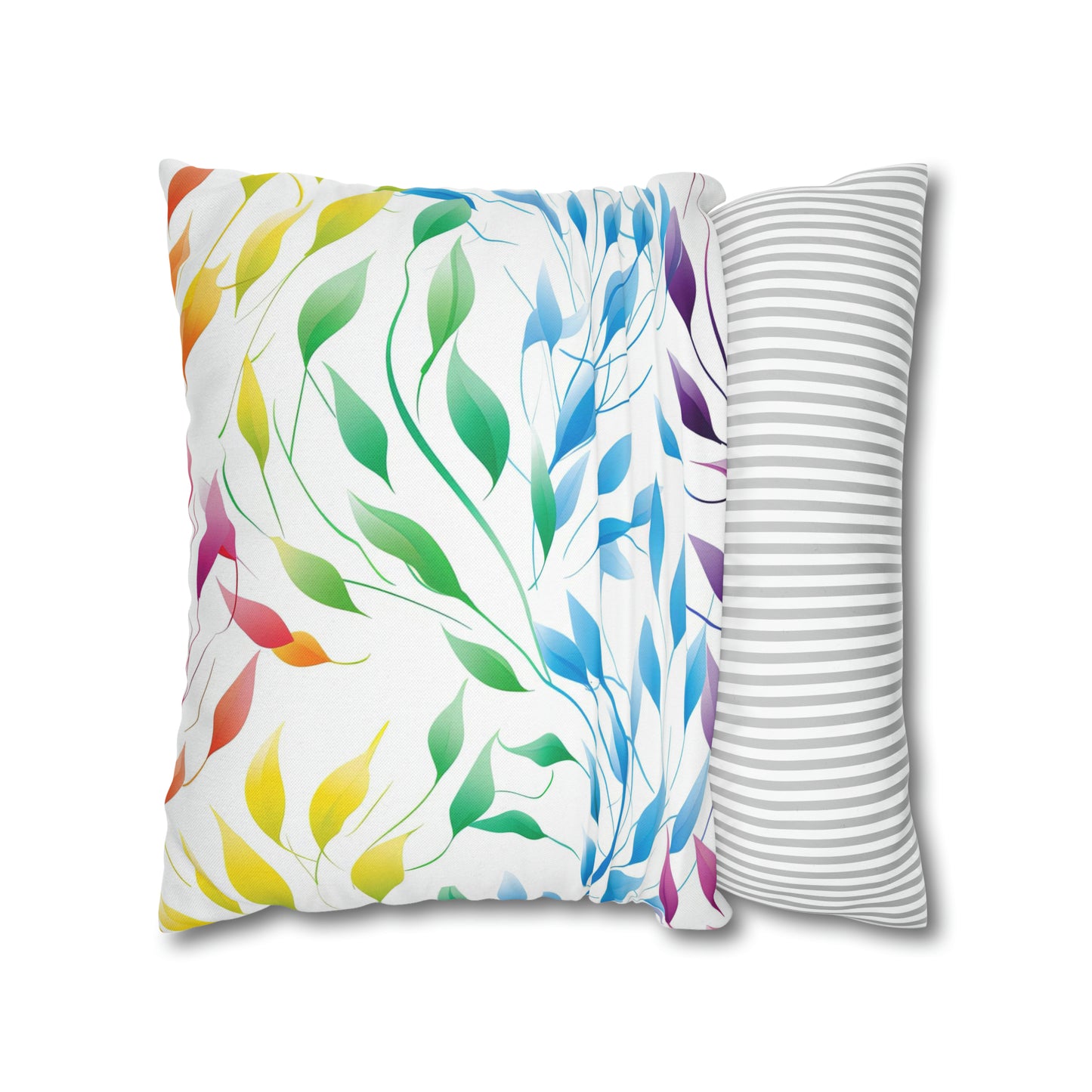 Rainbow Vines Square Pillow Case