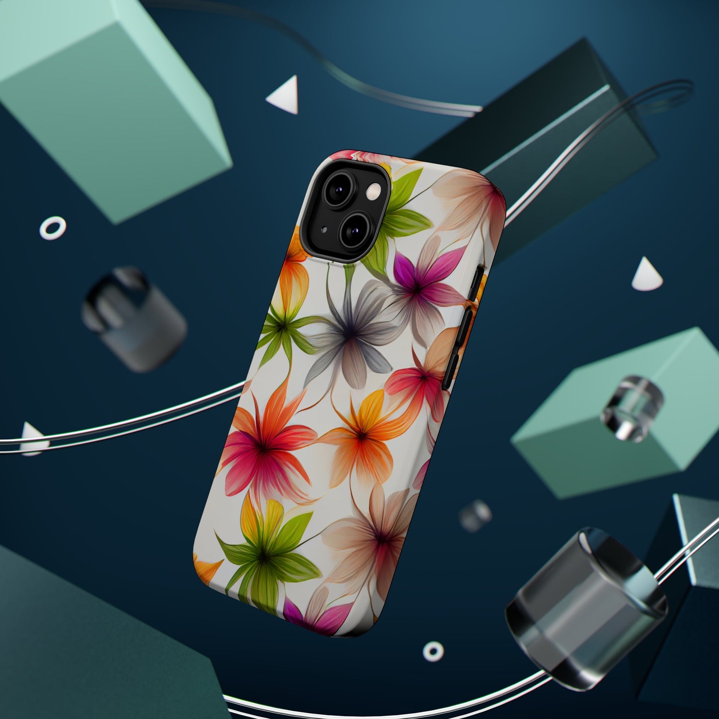 Floral Burst MagSafe Tough iPhone Case