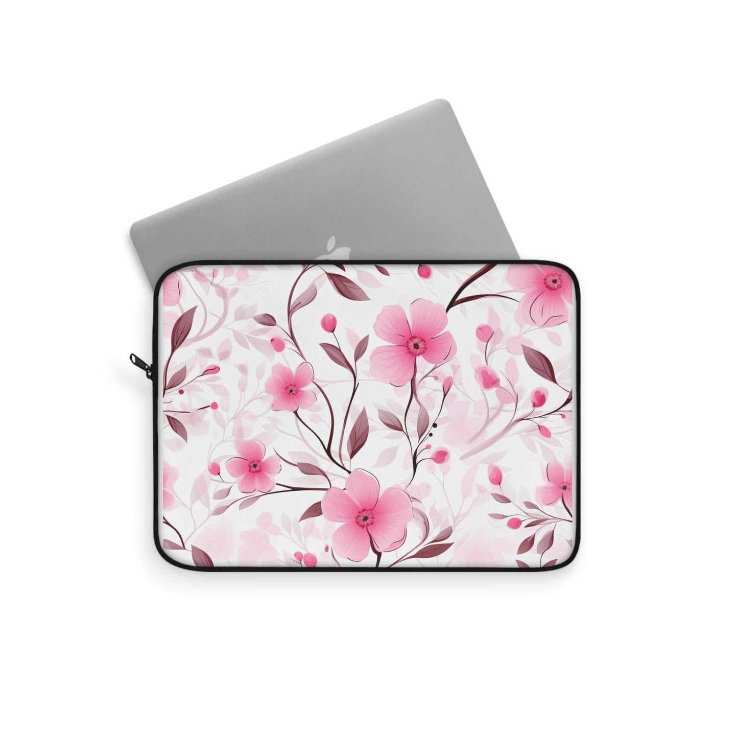 Pink Whimsy Wildflowers Laptop Case / Laptop Sleeve