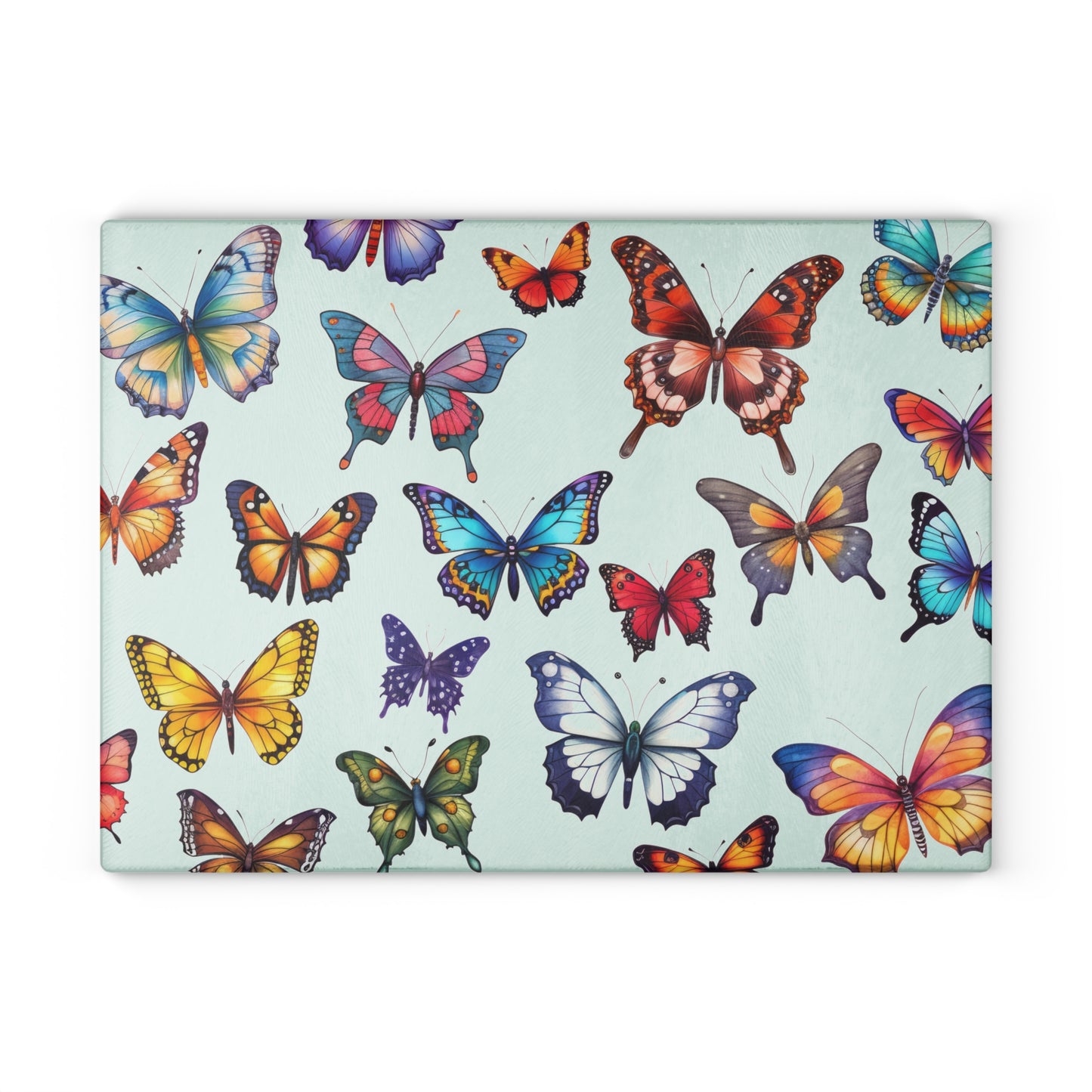 Butterfly Whimsy Glass Cutting Board