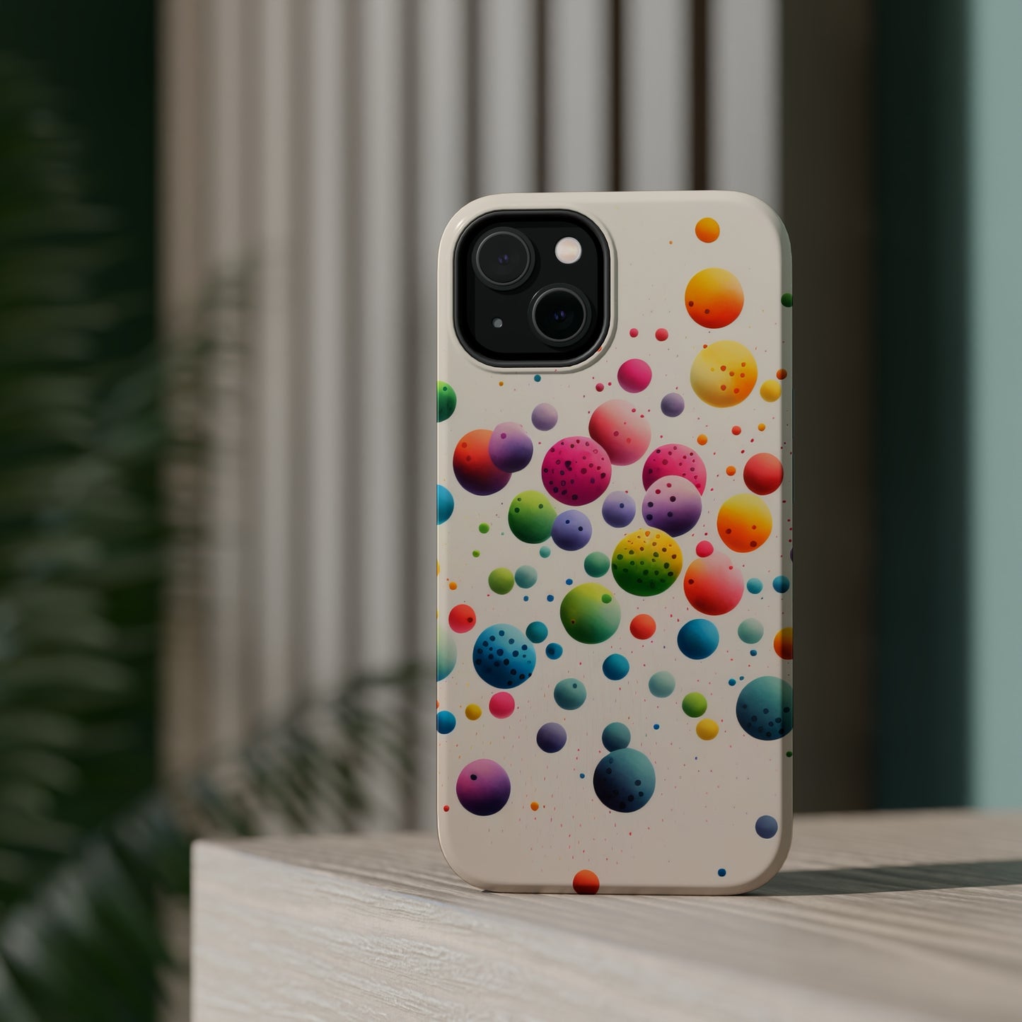 Rainbow Dots MagSafe Tough iPhone Case