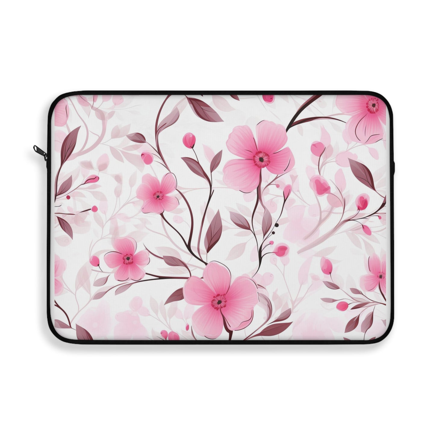 Pink Whimsy Wildflowers Laptop Case / Laptop Sleeve
