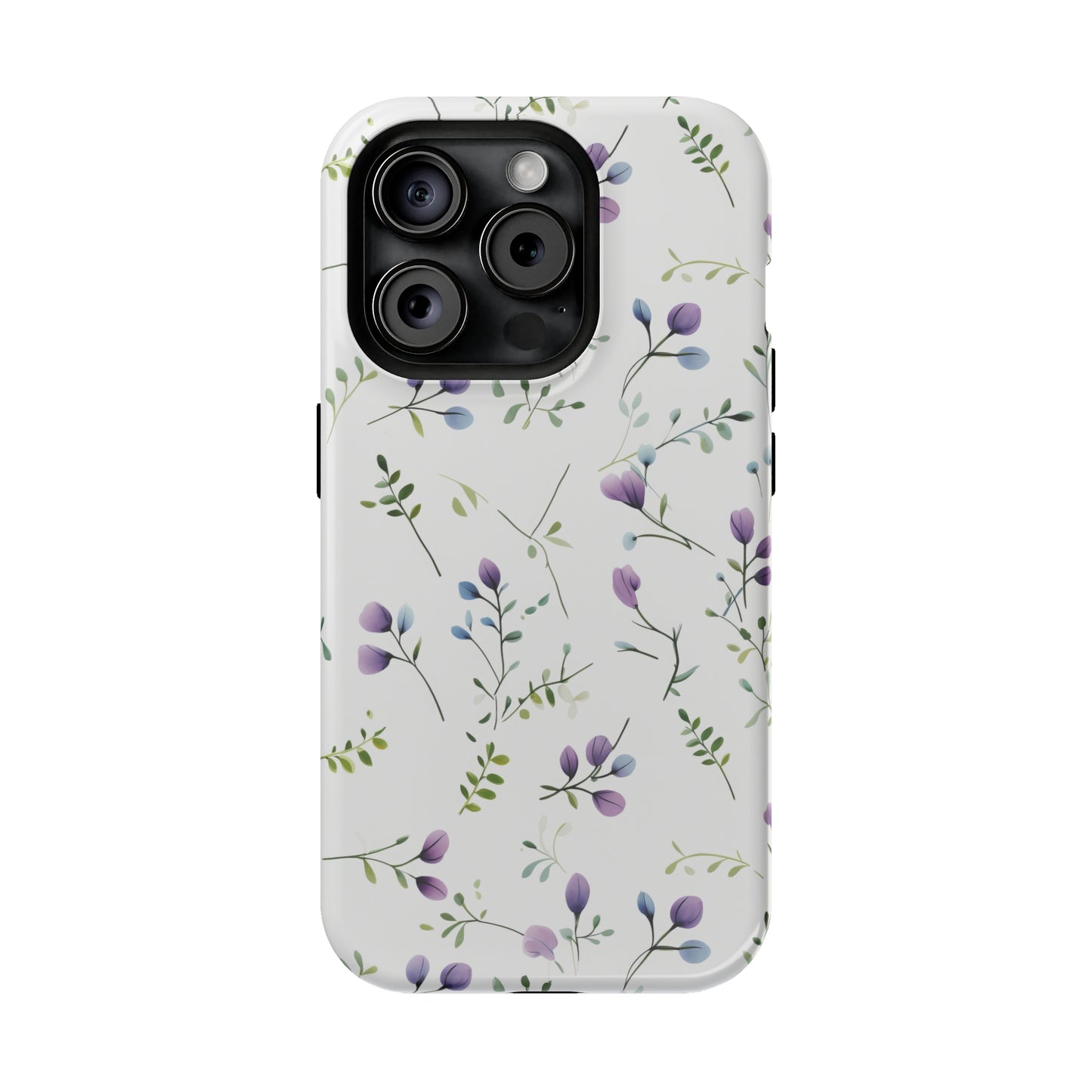 Dainty Purple Wildflowers MagSafe Tough iPhone Case
