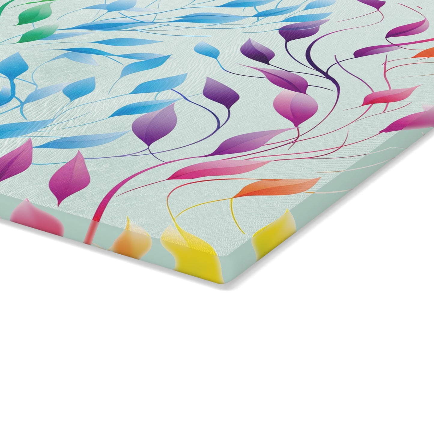 Rainbow Vines Glass Cutting Board