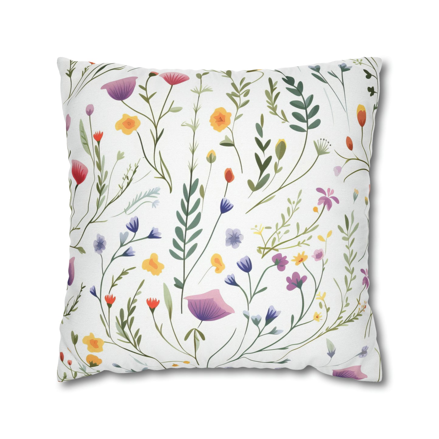Dainty Wildflowers Square Pillow Case