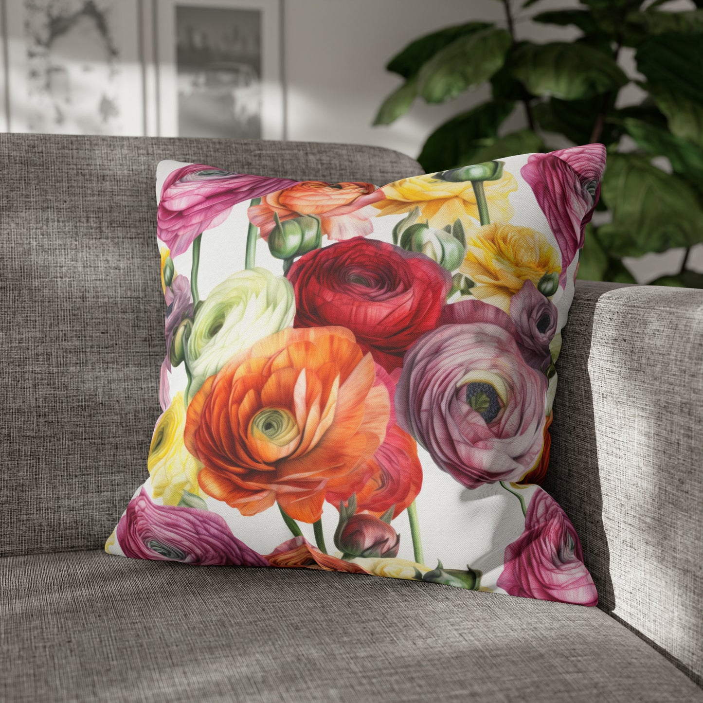 Ranunculus Square Pillow Case