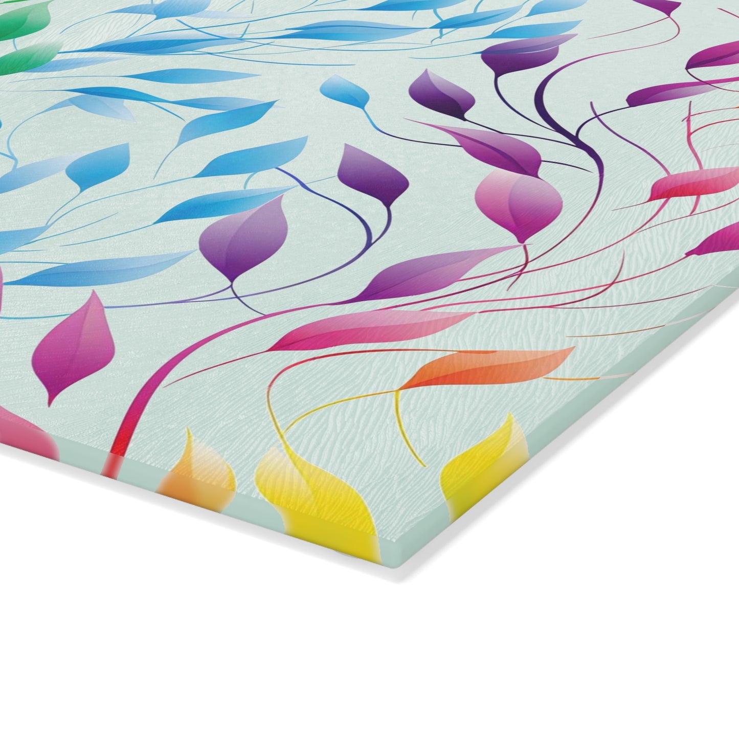 Rainbow Vines Glass Cutting Board