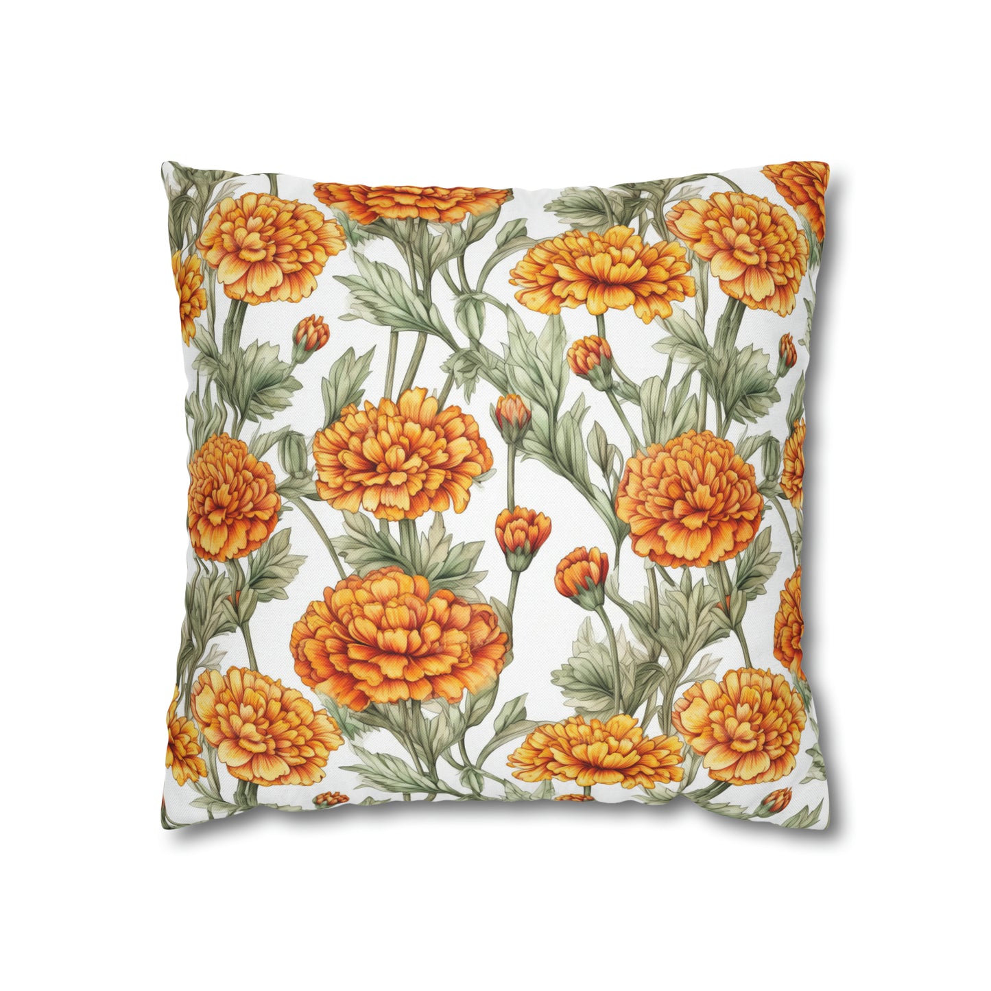 Marigolds Square Pillow Case