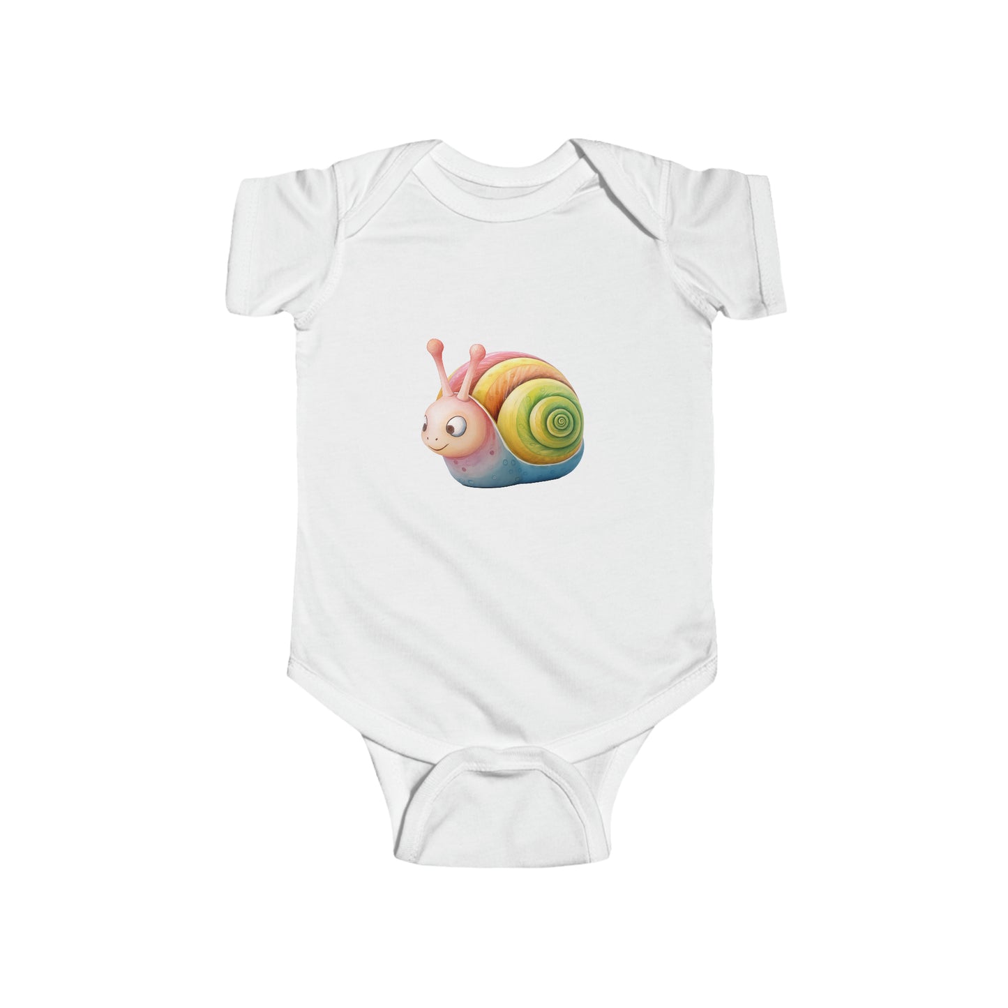 Rainbow Snail Infant Fine Jersey Bodysuit