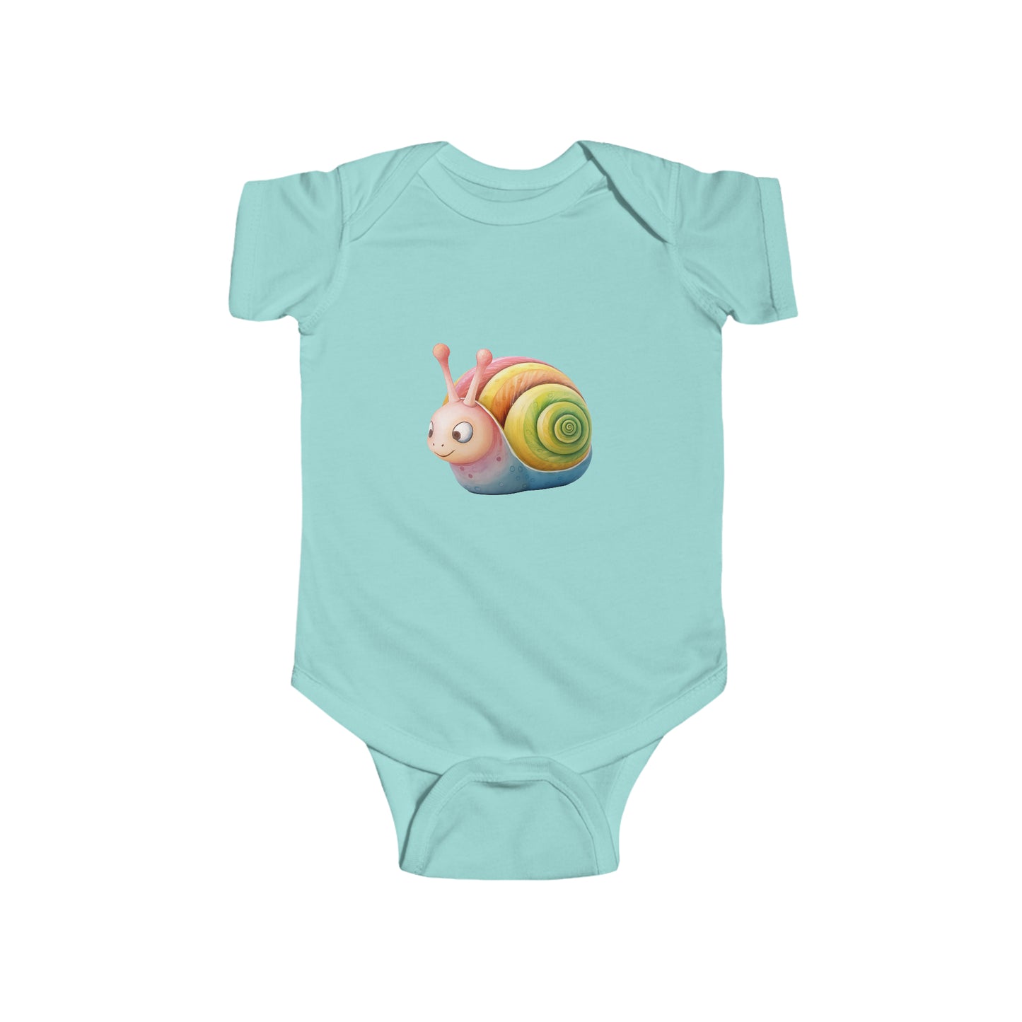 Rainbow Snail Infant Fine Jersey Bodysuit