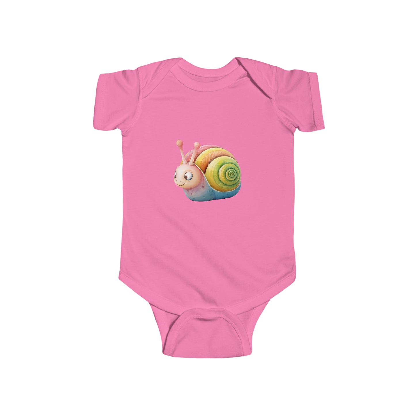 Rainbow Snail Infant Fine Jersey Bodysuit