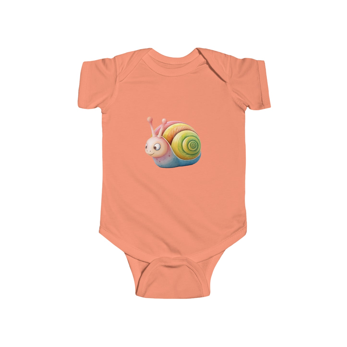 Rainbow Snail Infant Fine Jersey Bodysuit