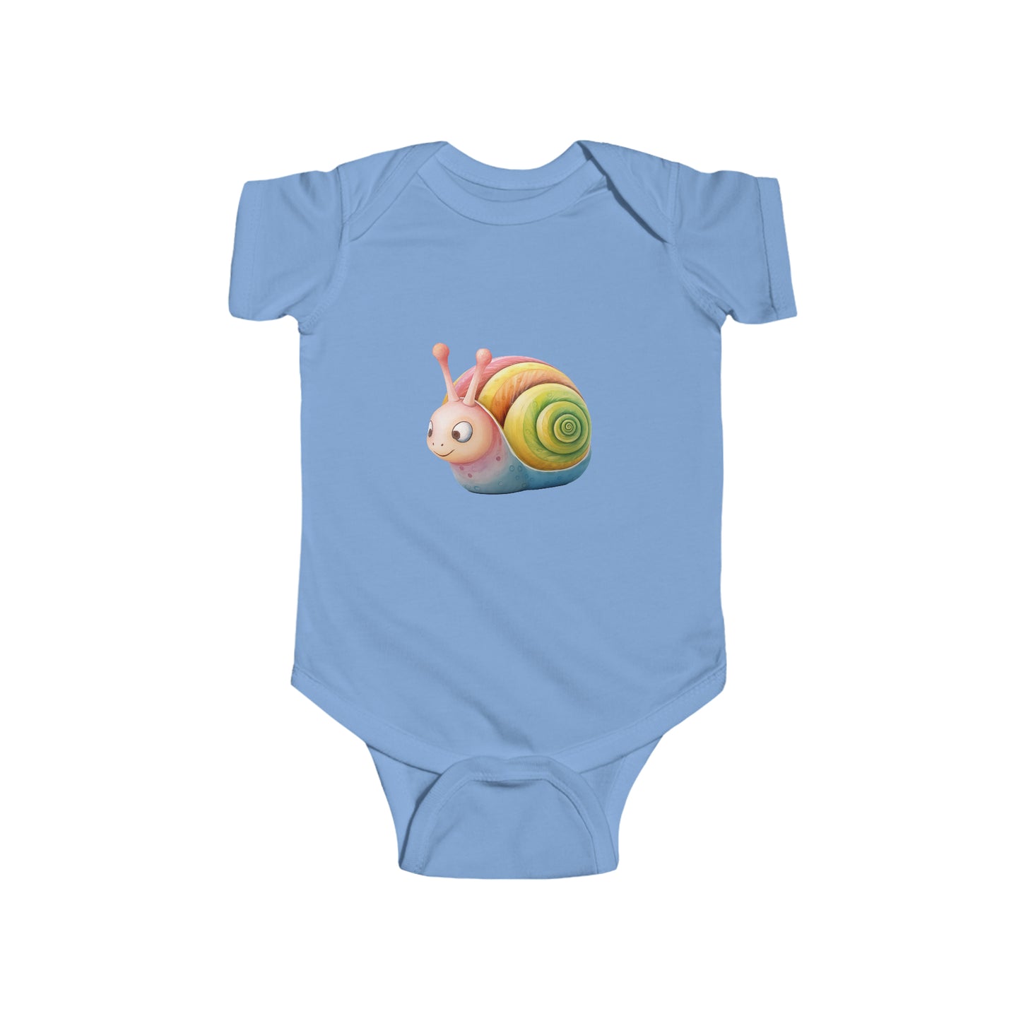 Rainbow Snail Infant Fine Jersey Bodysuit