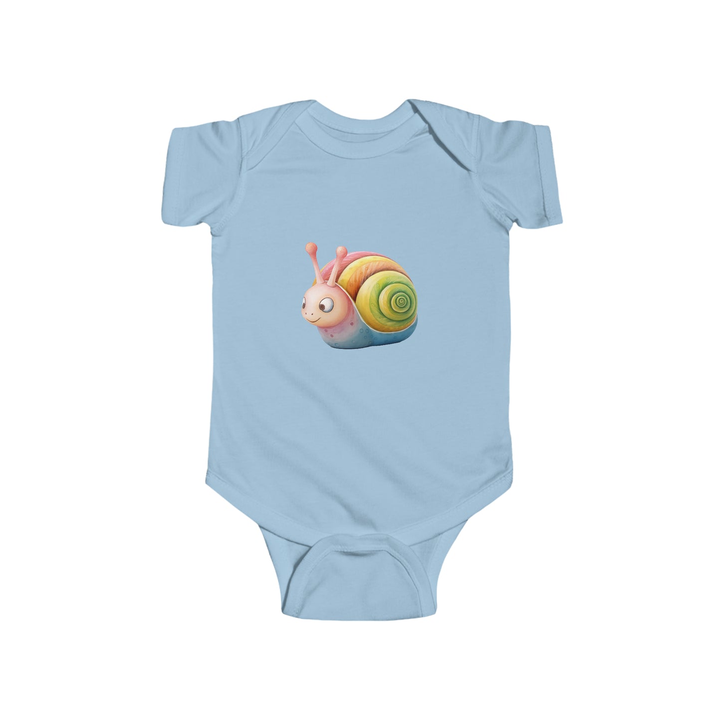 Rainbow Snail Infant Fine Jersey Bodysuit