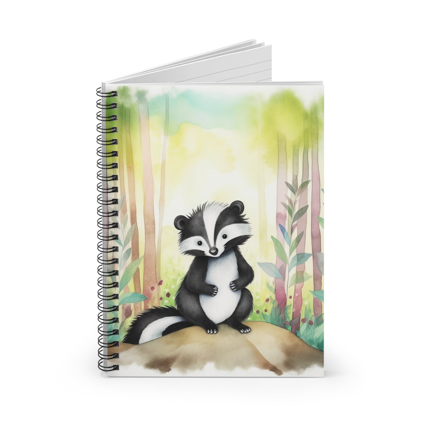 Skunk Spiral Notebook - Ruled Line