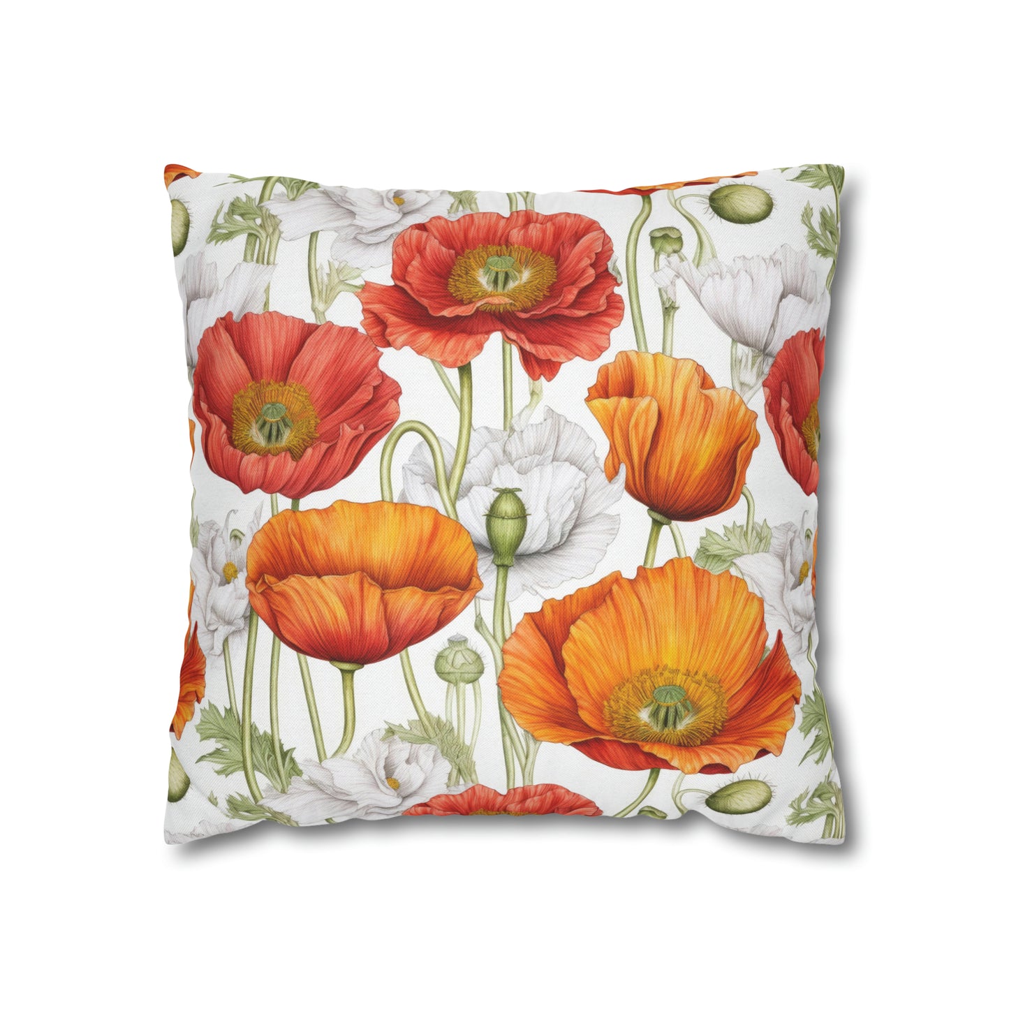 Poppies Square Pillow Case