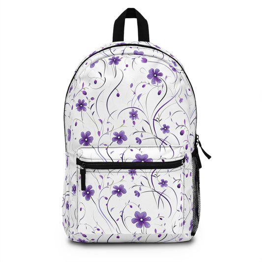 Purple Whimsy Wildflowers Backpack