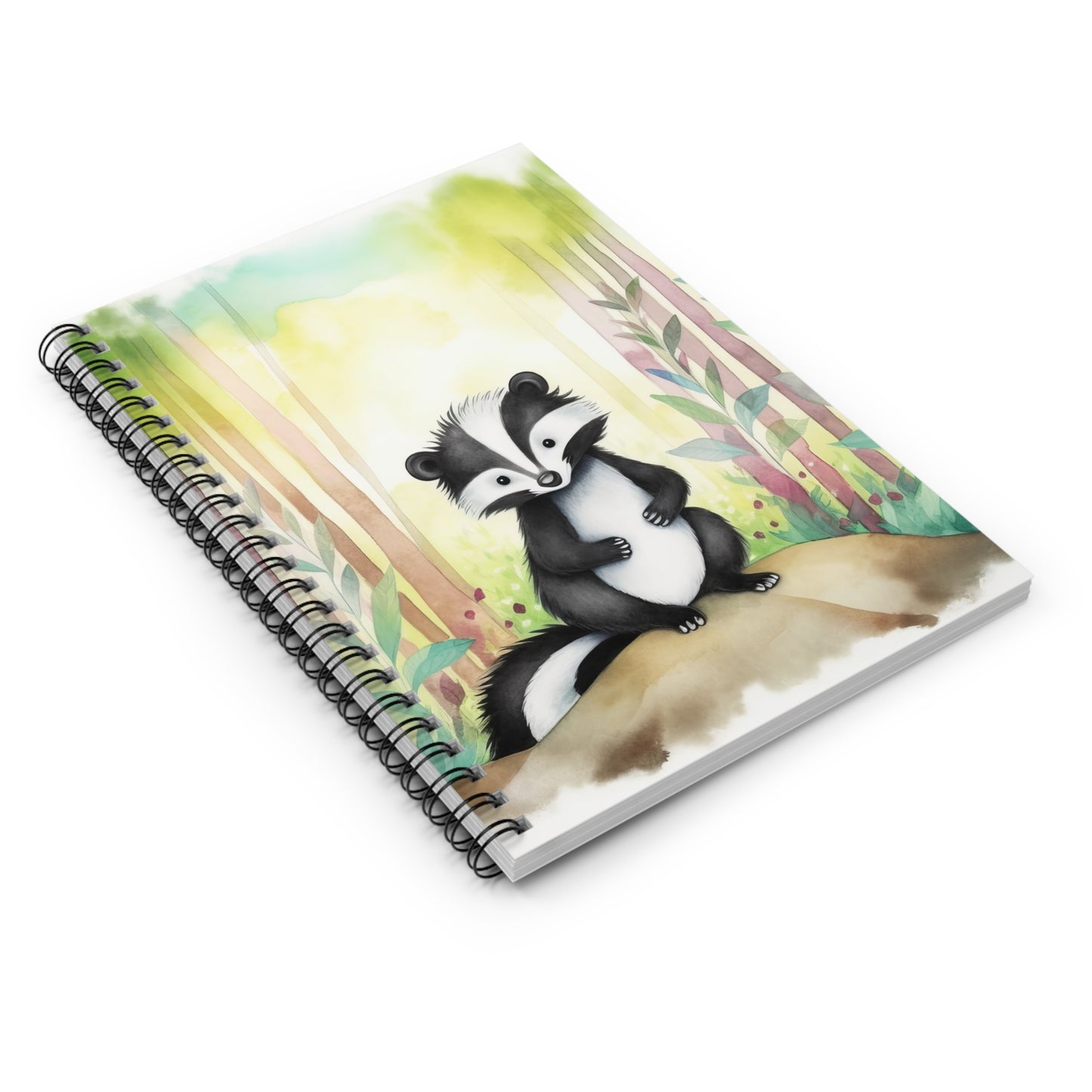 Skunk Spiral Notebook - Ruled Line