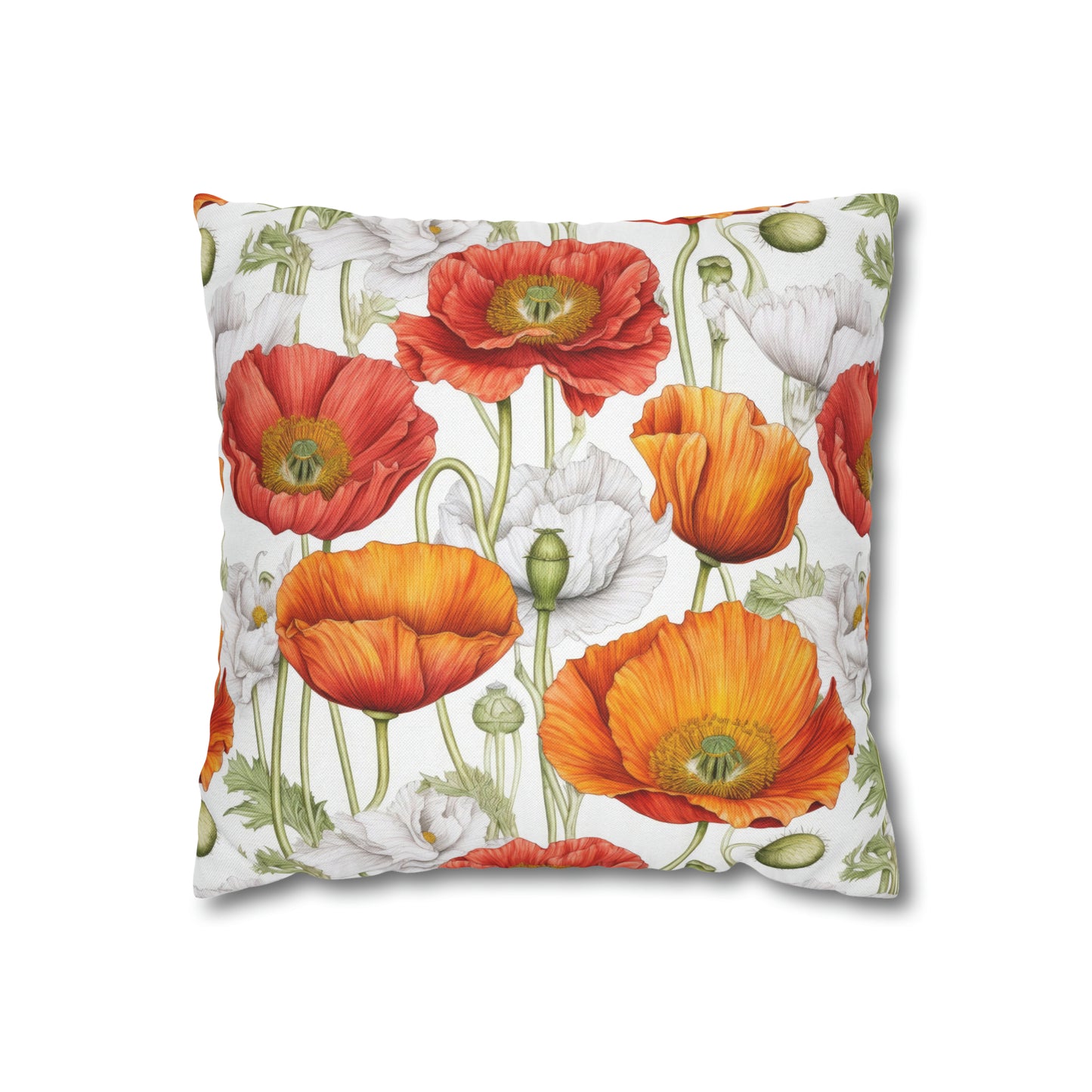 Poppies Square Pillow Case