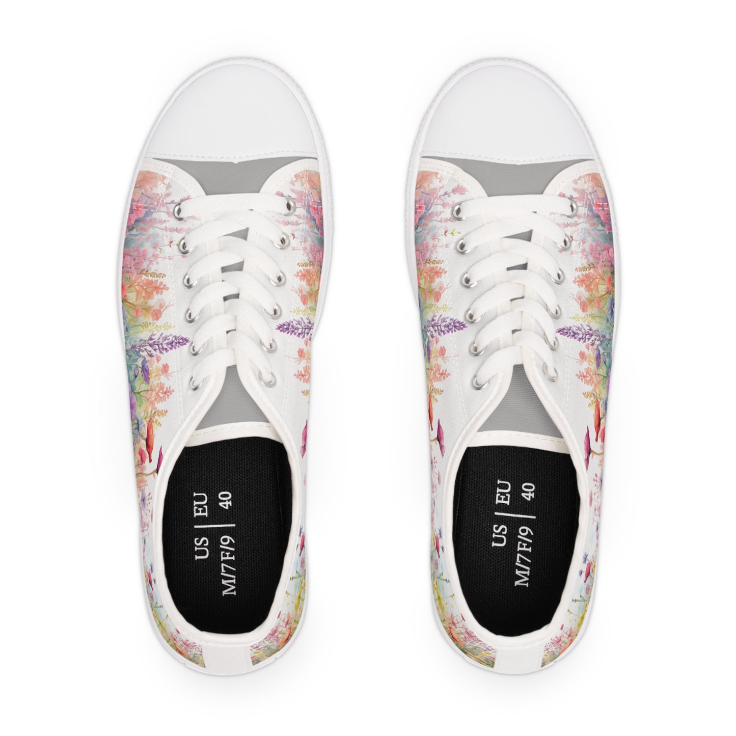 Meadow Wildflowers Women's Low Top Sneakers