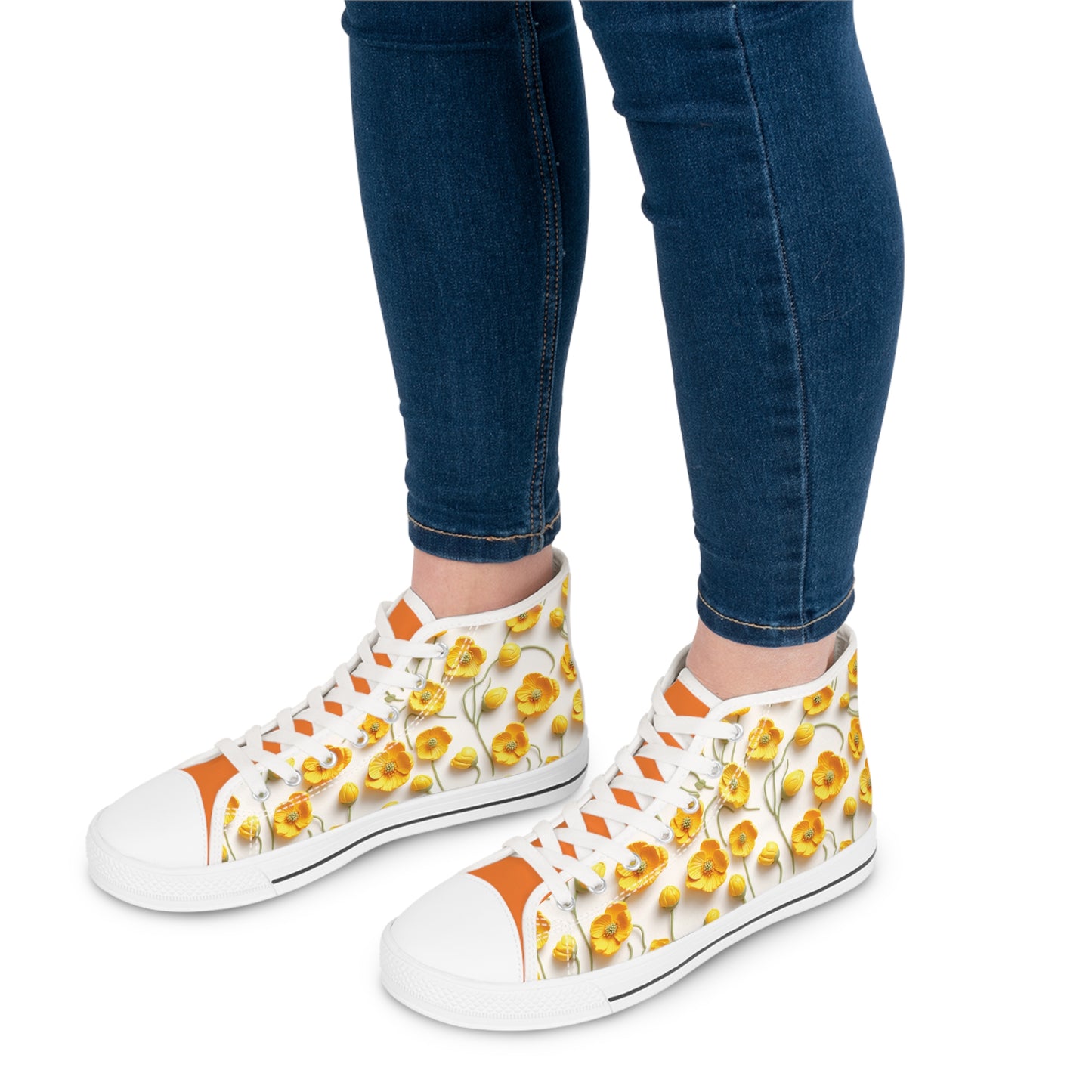 Sculpted Buttercups Women's High Top Sneakers