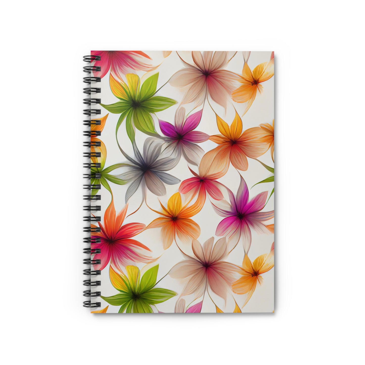 Multicolor Floral Spiral Notebook - Ruled Line