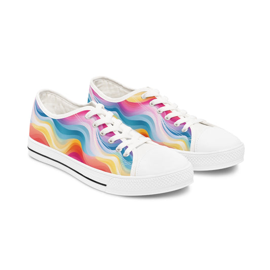 Waves of Color Women's Low Top Sneakers