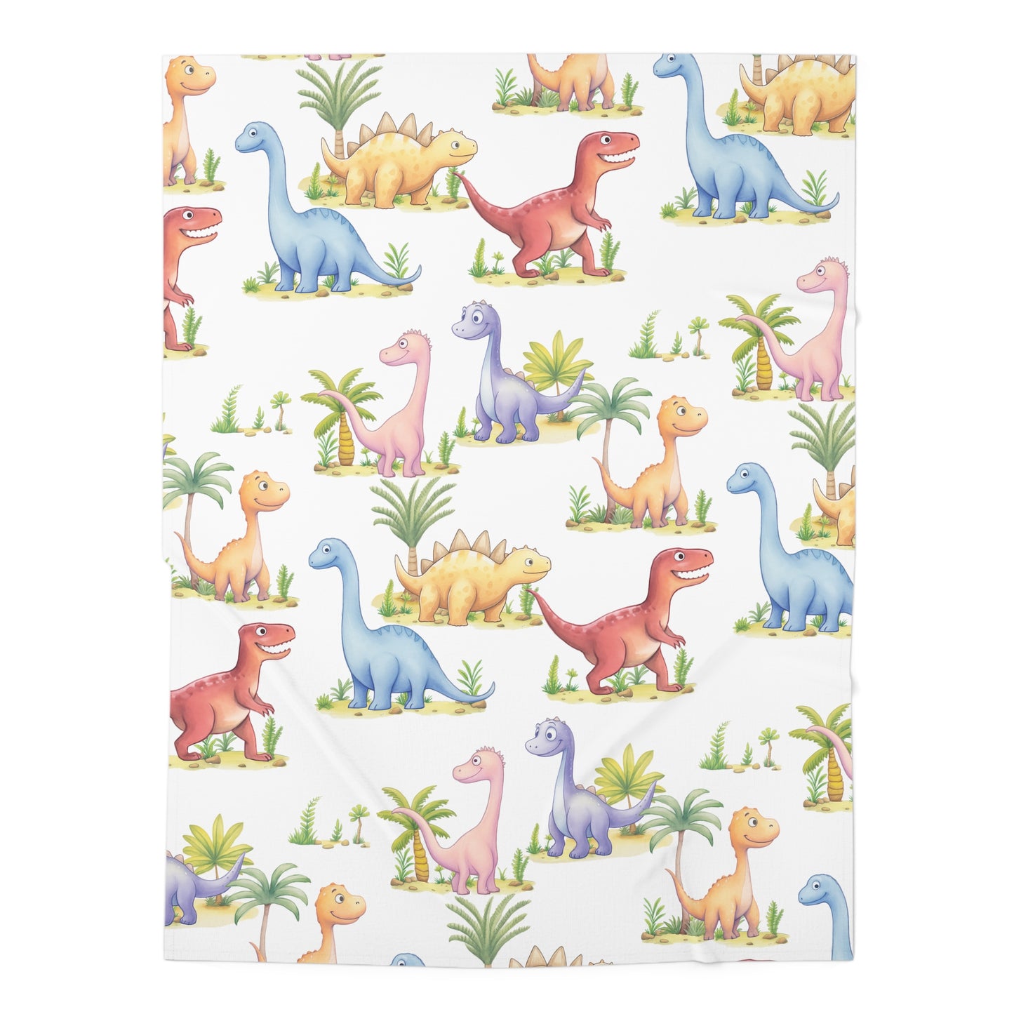 Dino Print Baby Swaddle Blanket