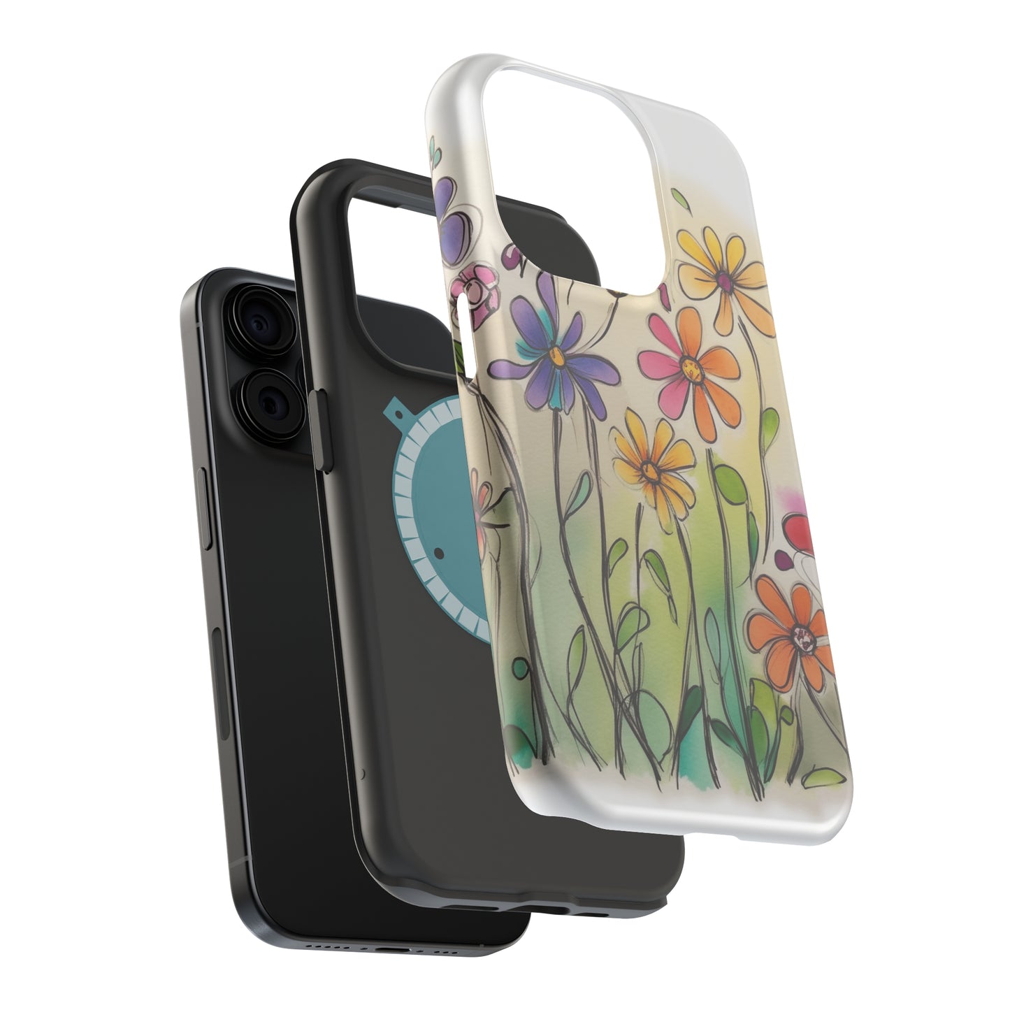 Flower Whimsy MagSafe Tough iPhone Case
