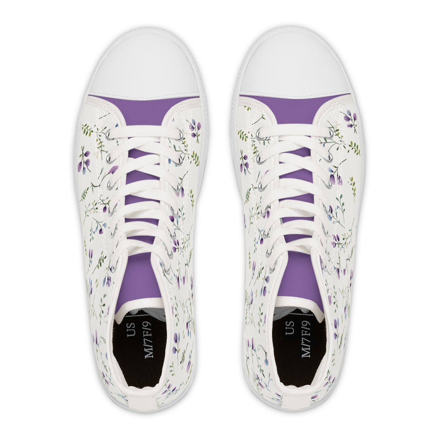 Lilac Wildflowers Women's High Top Sneakers