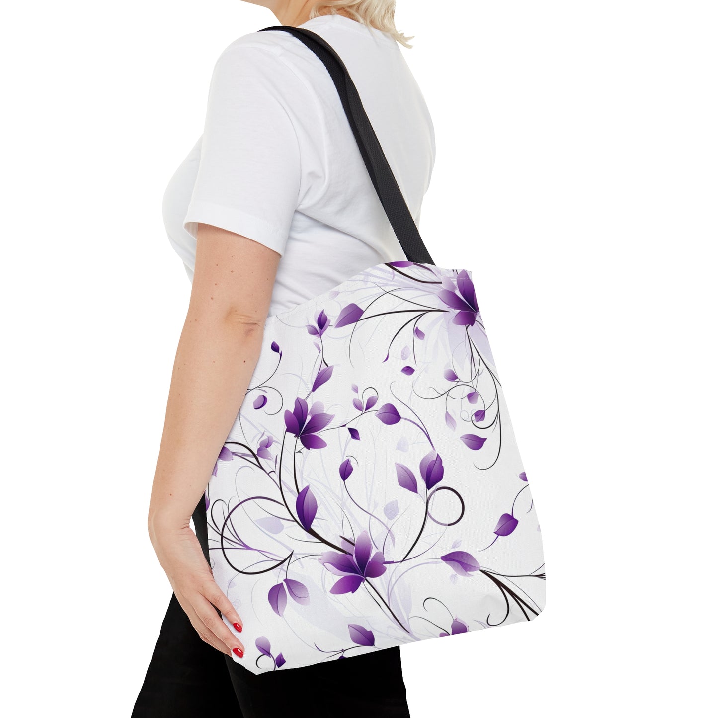 Purple Whimsy Wildflowers Tote Bag