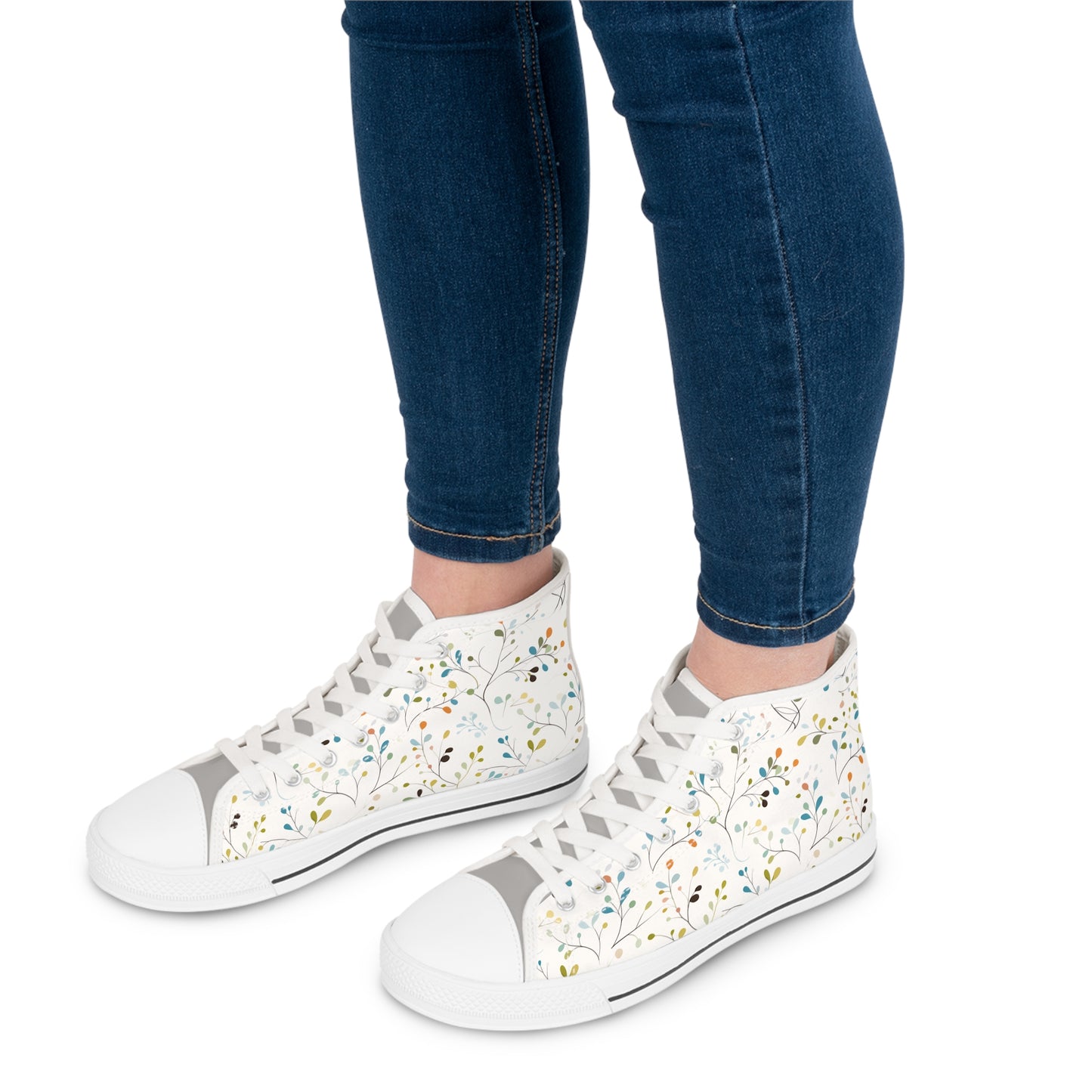 Pastel Vines Women's High Top Sneakers