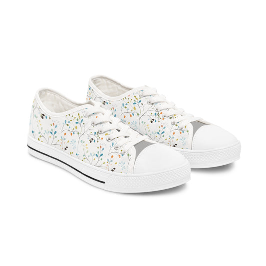 Pastel Vines Women's Low Top Sneakers